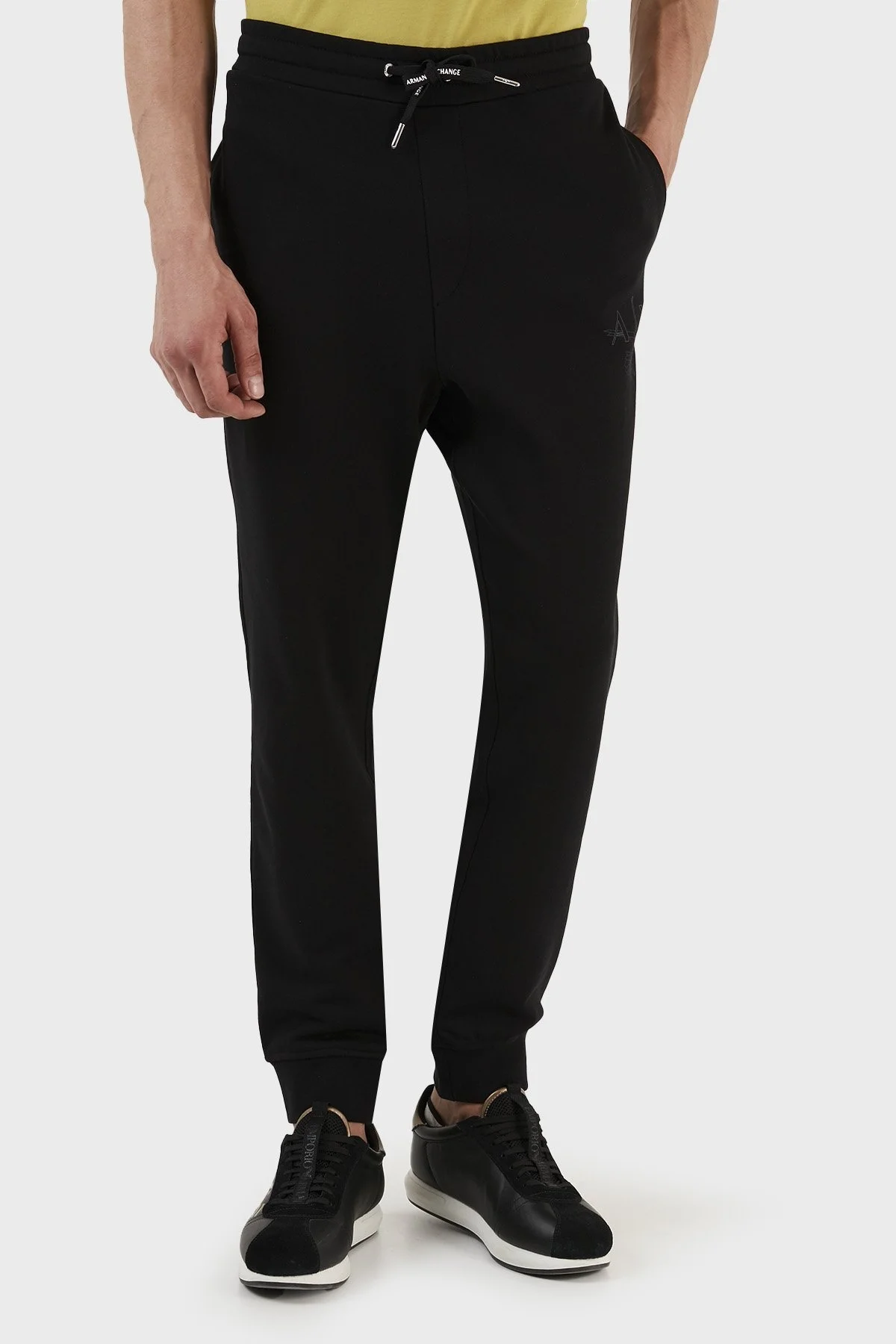 Armani Exchange Pamuklu Regular Fit Polarlı Jogger Spor Erkek Pantolon 3RZPAQ ZJTDZ 1200 SİYAH - 3