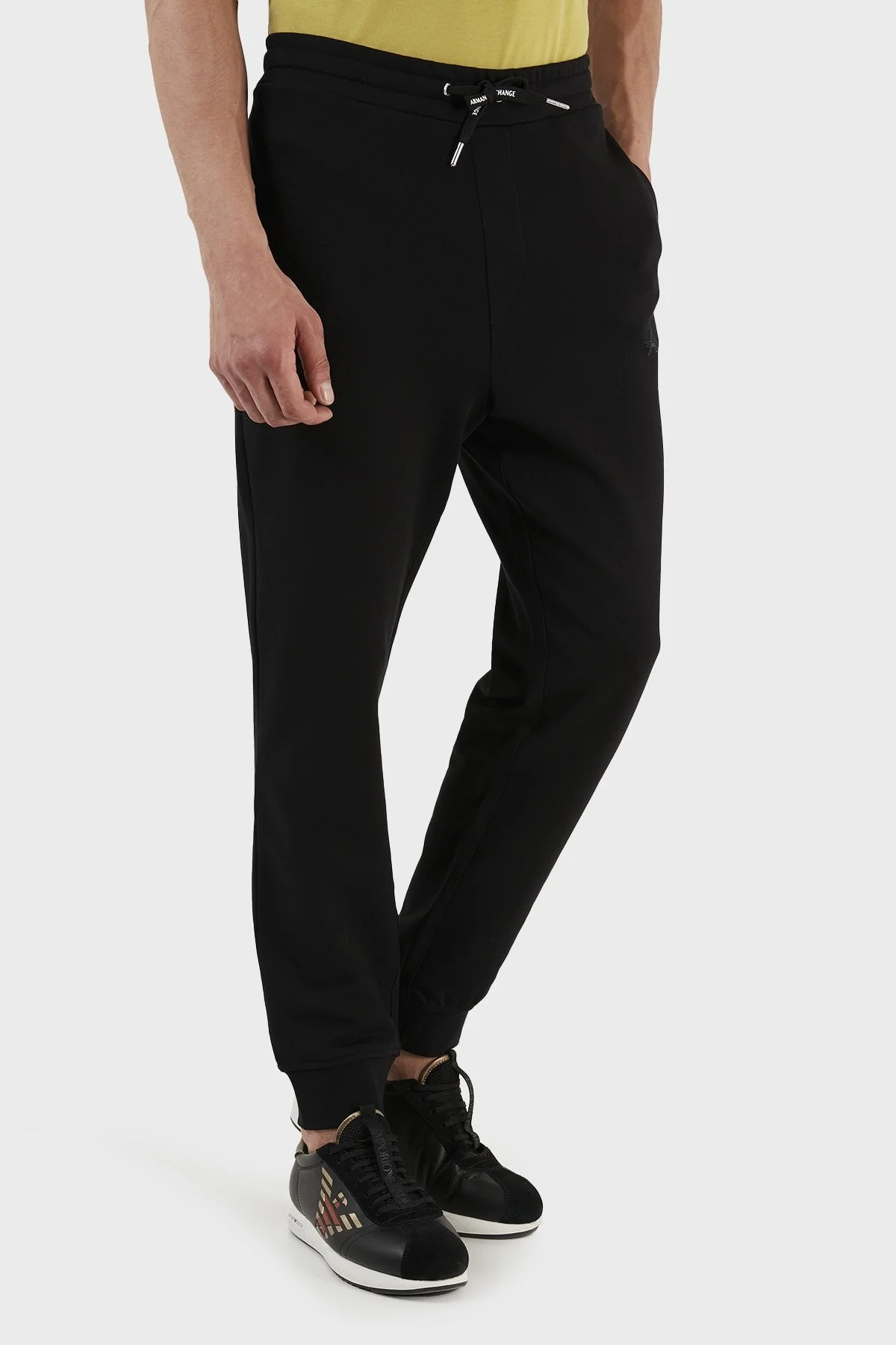 Armani Exchange Pamuklu Regular Fit Polarlı Jogger Spor Erkek Pantolon 3RZPAQ ZJTDZ 1200 SİYAH - 4