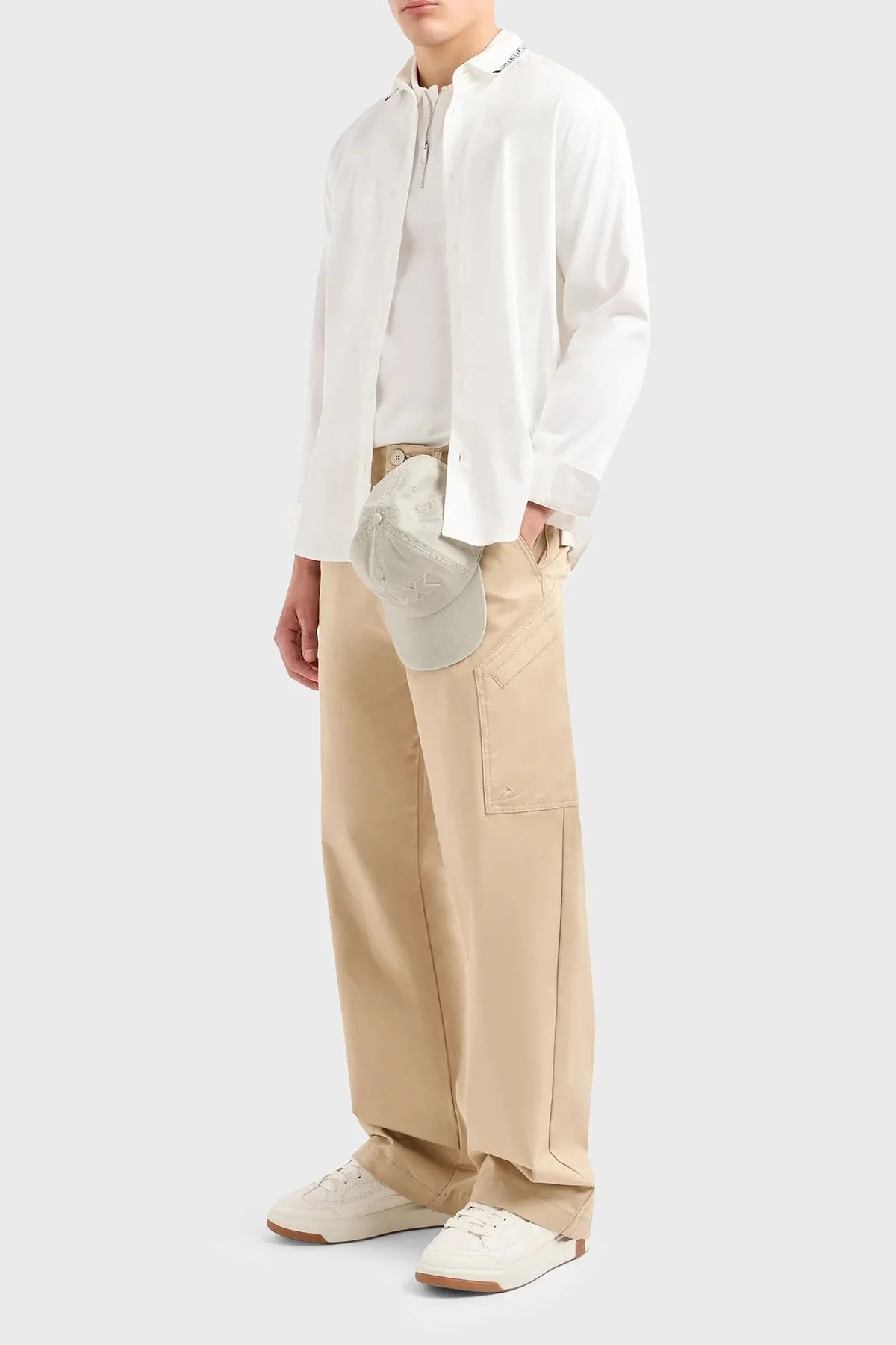 Armani Exchange Pamuklu Regular Fit Poplin Erkek Gömlek 3DZCL6 ZN10Z 1116 BEYAZ - 3
