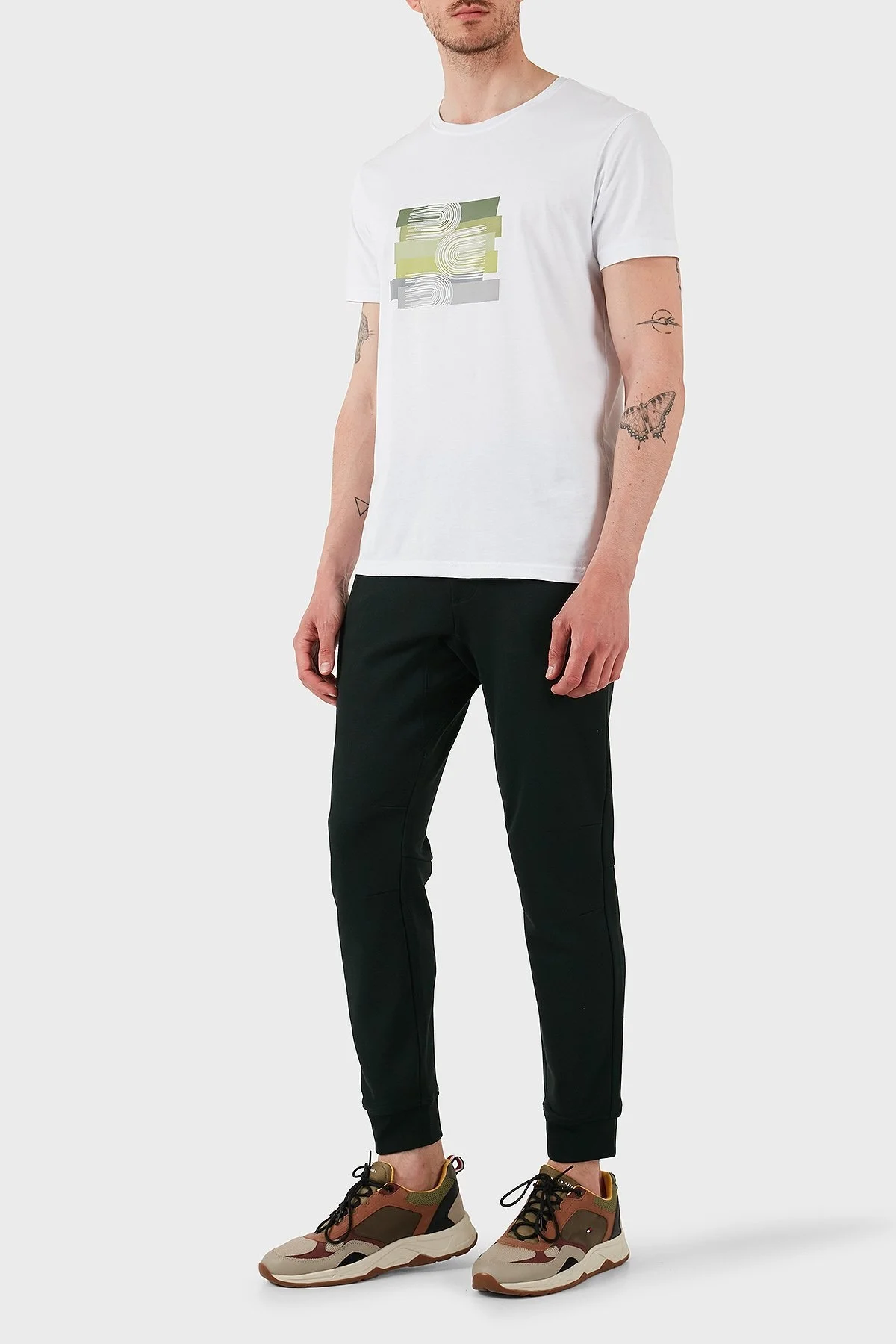 Armani Exchange Pamuklu Regular Fit Ribanalı Paça Jogger Spor Erkek Pantolon 8NZP73 ZJKRZ UB001 SİYAH - 8