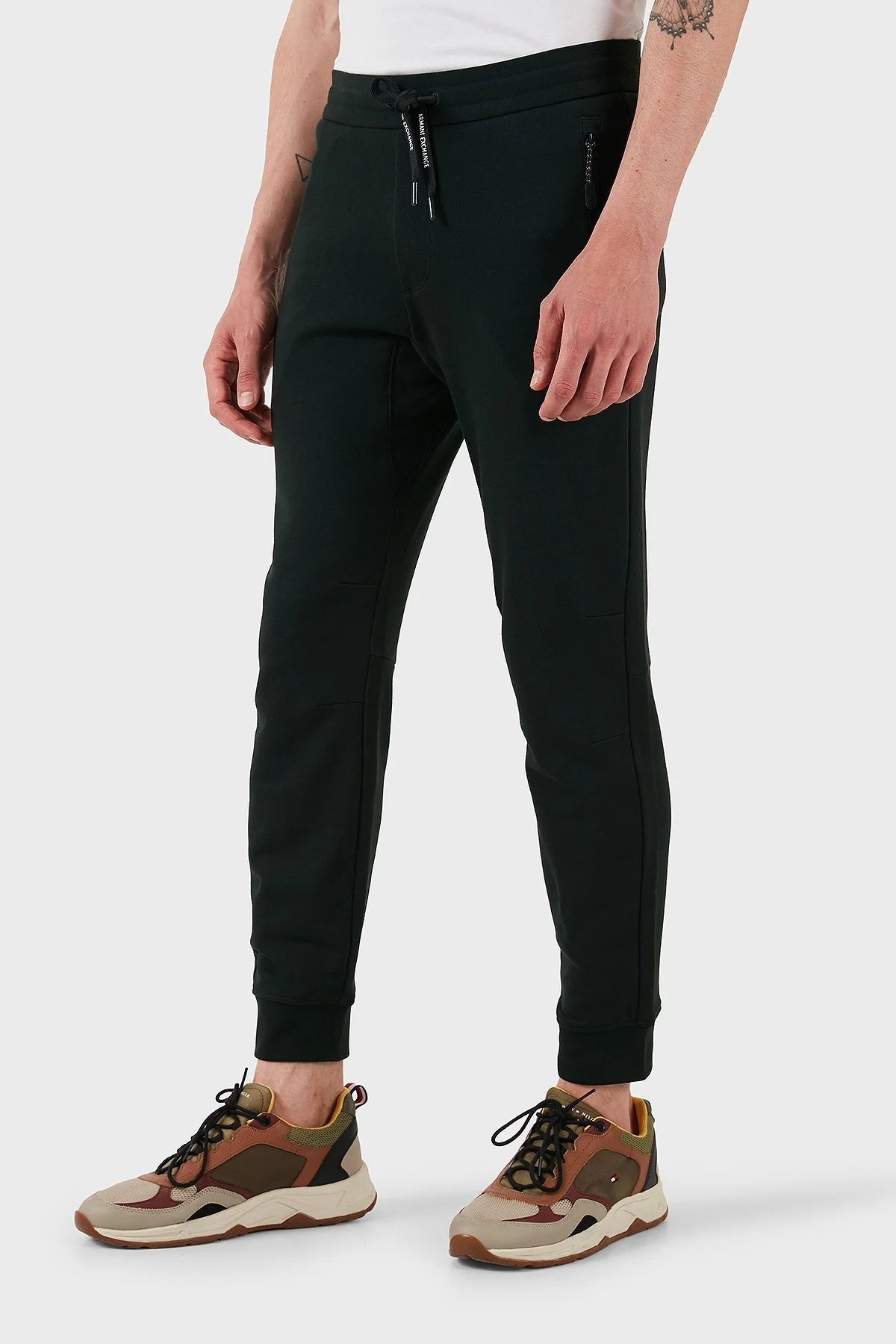Armani Exchange Pamuklu Regular Fit Ribanalı Paça Jogger Spor Erkek Pantolon 8NZP73 ZJKRZ UB001 SİYAH - 9