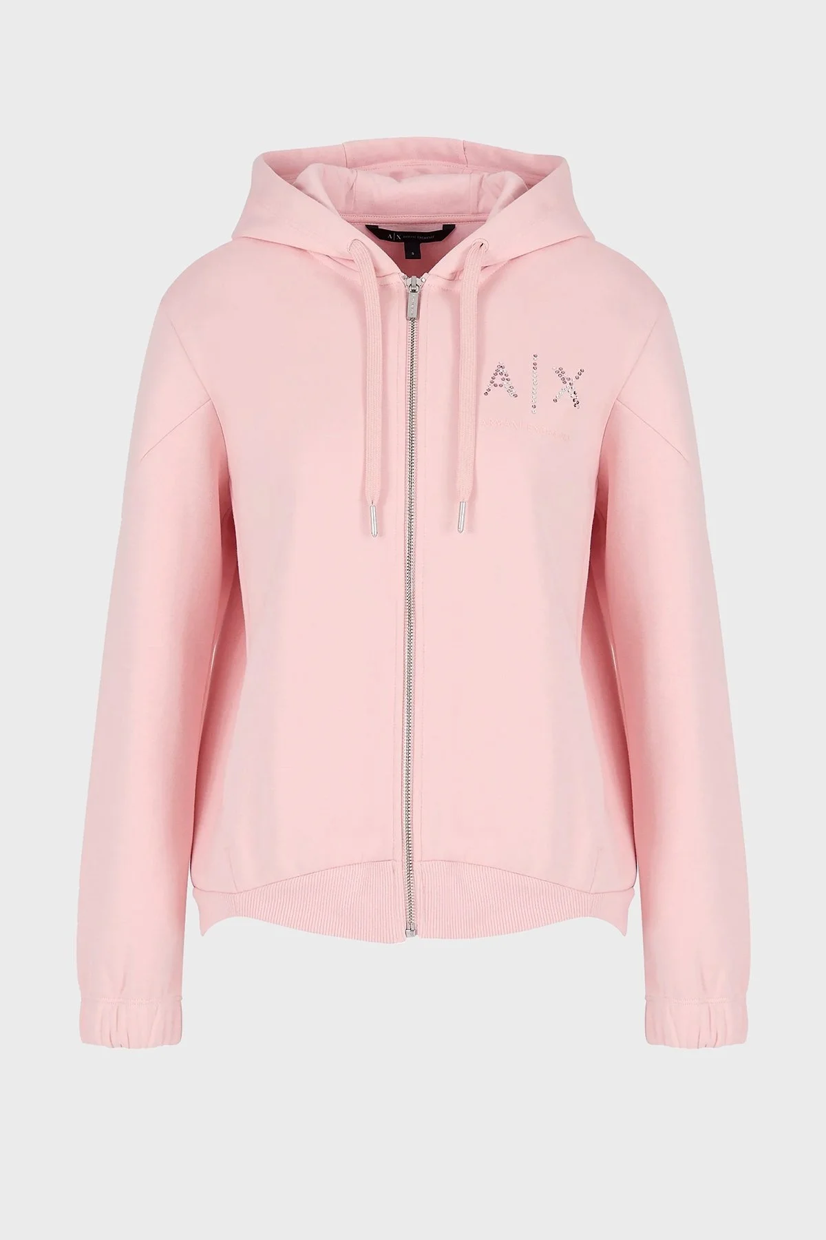 Armani Exchange Pamuklu Regular Fit Şardonlu Kapüşonlu Bayan Sweat 6RYM54 YJEFZ 7415 PEMBE - 5