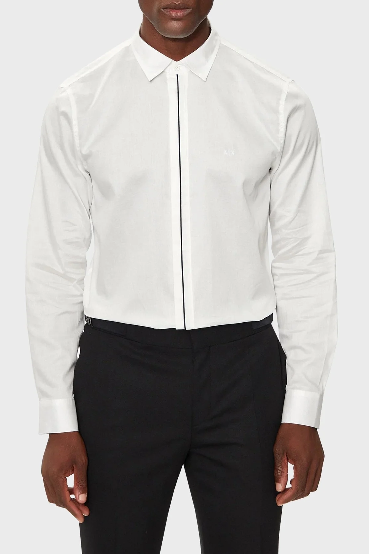 Armani Exchange Pamuklu Regular Fit Saten Erkek Gömlek 6DZC27 ZNZRZ 1116 BEYAZ - 1