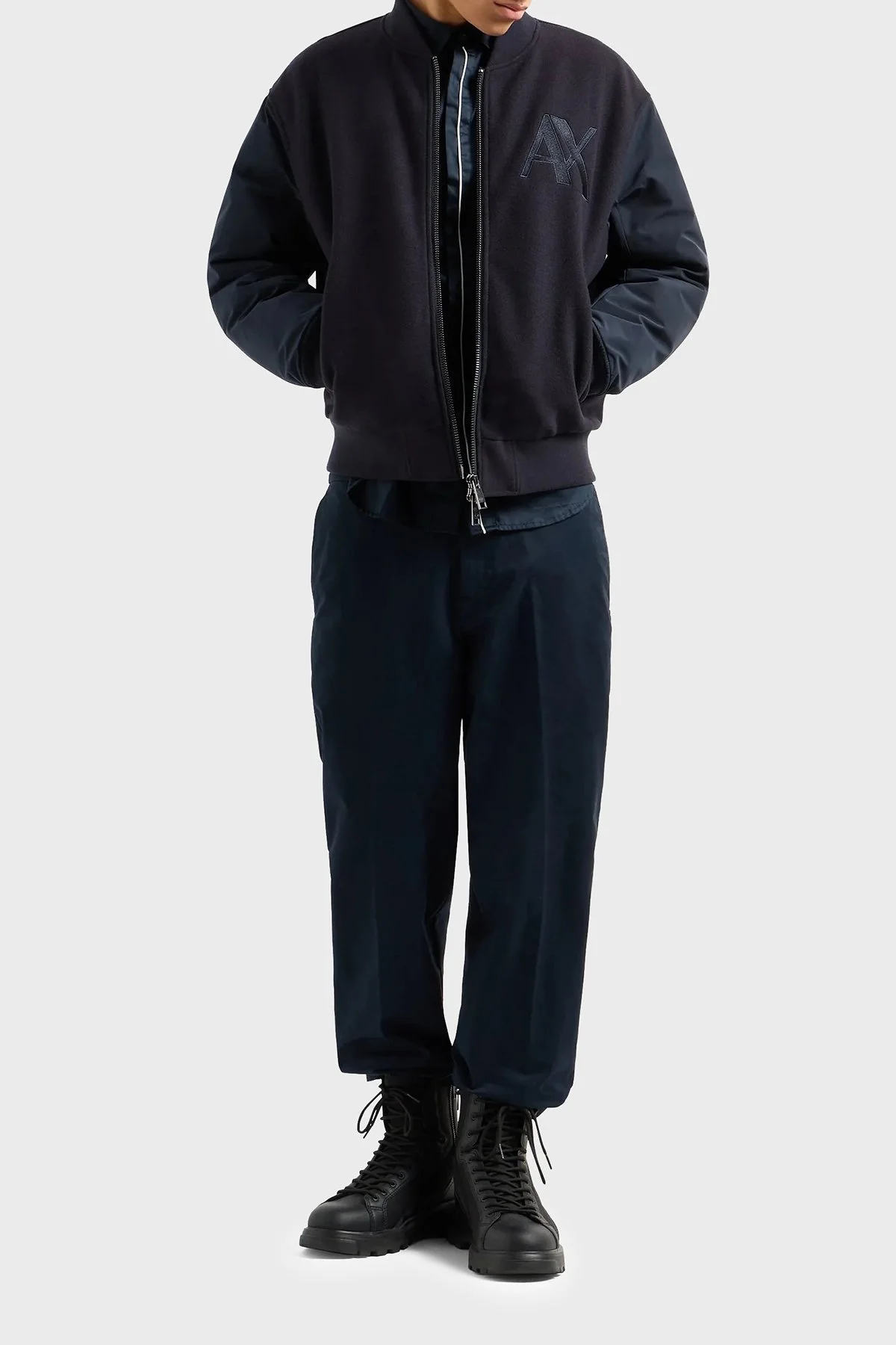 Armani Exchange Pamuklu Regular Fit Saten Erkek Gömlek 6DZC27 ZNZRZ 1510 LACİVERT - 2