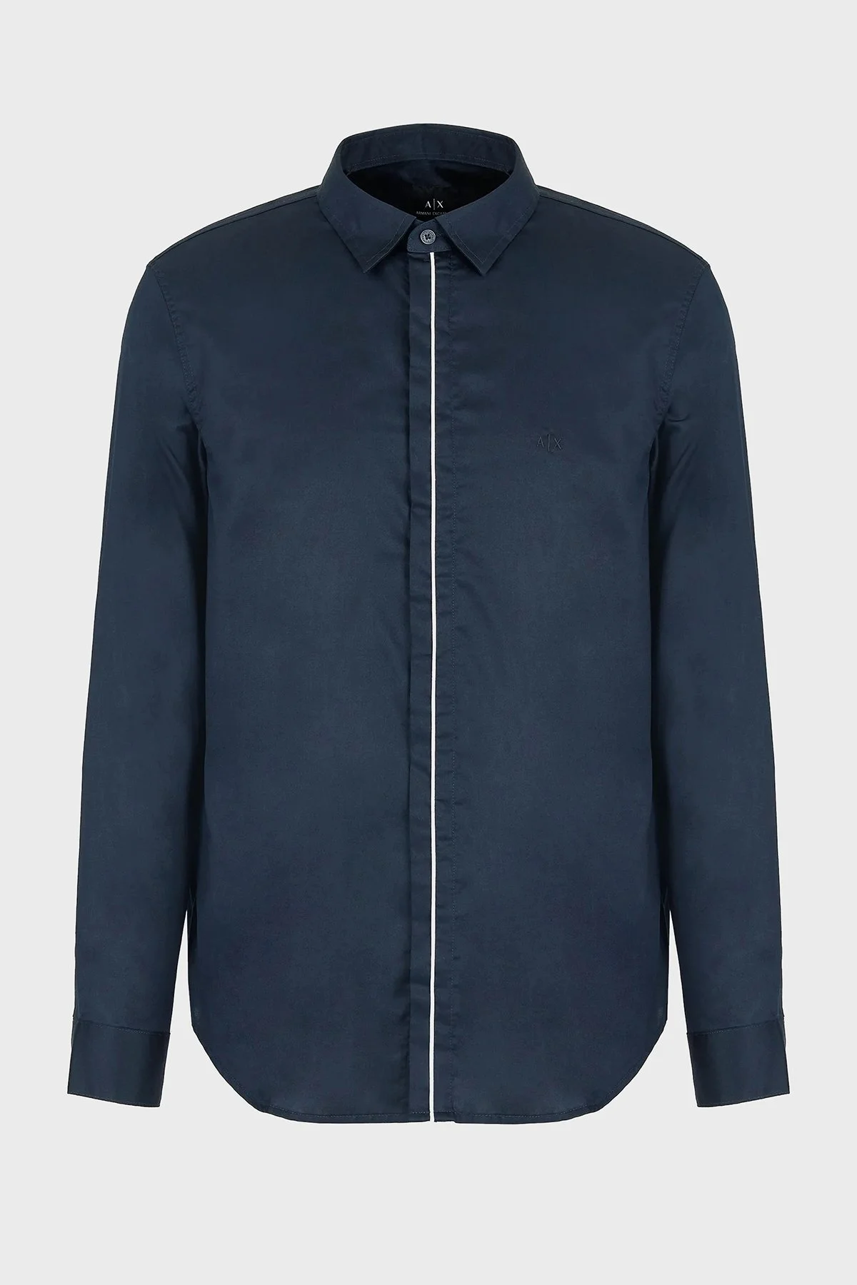 Armani Exchange Pamuklu Regular Fit Saten Erkek Gömlek 6DZC27 ZNZRZ 1510 LACİVERT - 5