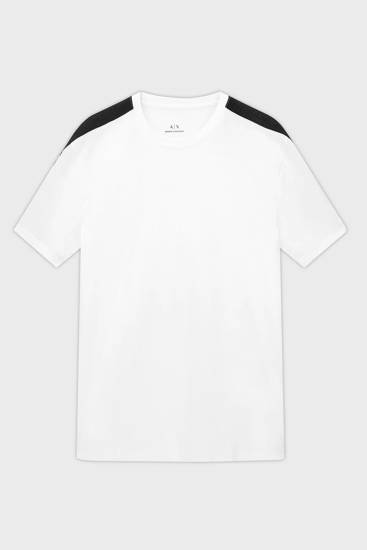 Armani Exchange Pamuklu Regular Fit Şerit Detaylı Bisiklet Yaka Erkek T Shirt XM001283 AF10361 U0009 BEYAZ - 5