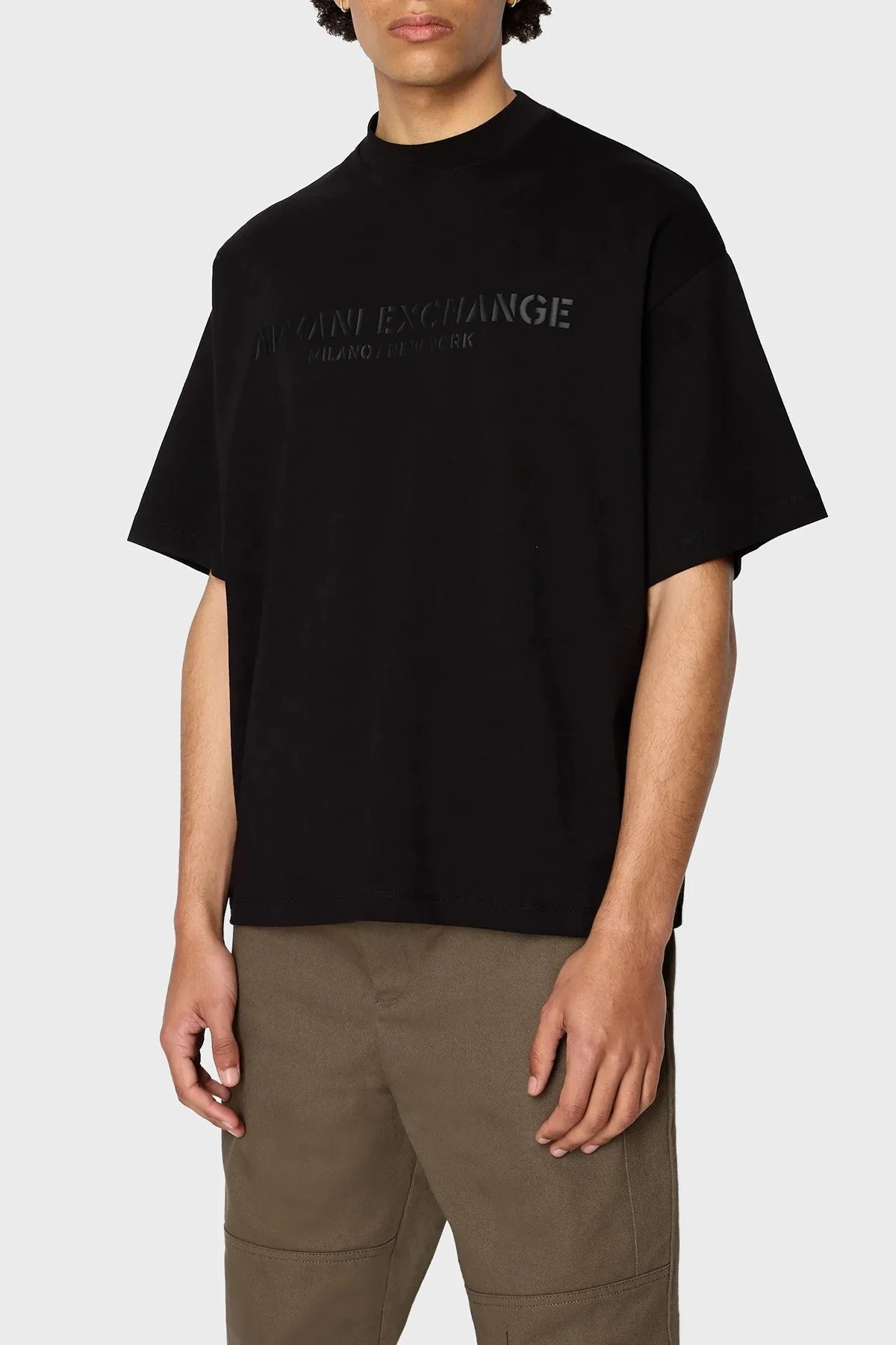 Armani Exchange Pamuklu Regular Fit Sıfır Yaka Erkek T Shirt 6RZTLH ZJ9JZ 1200 SİYAH - 1