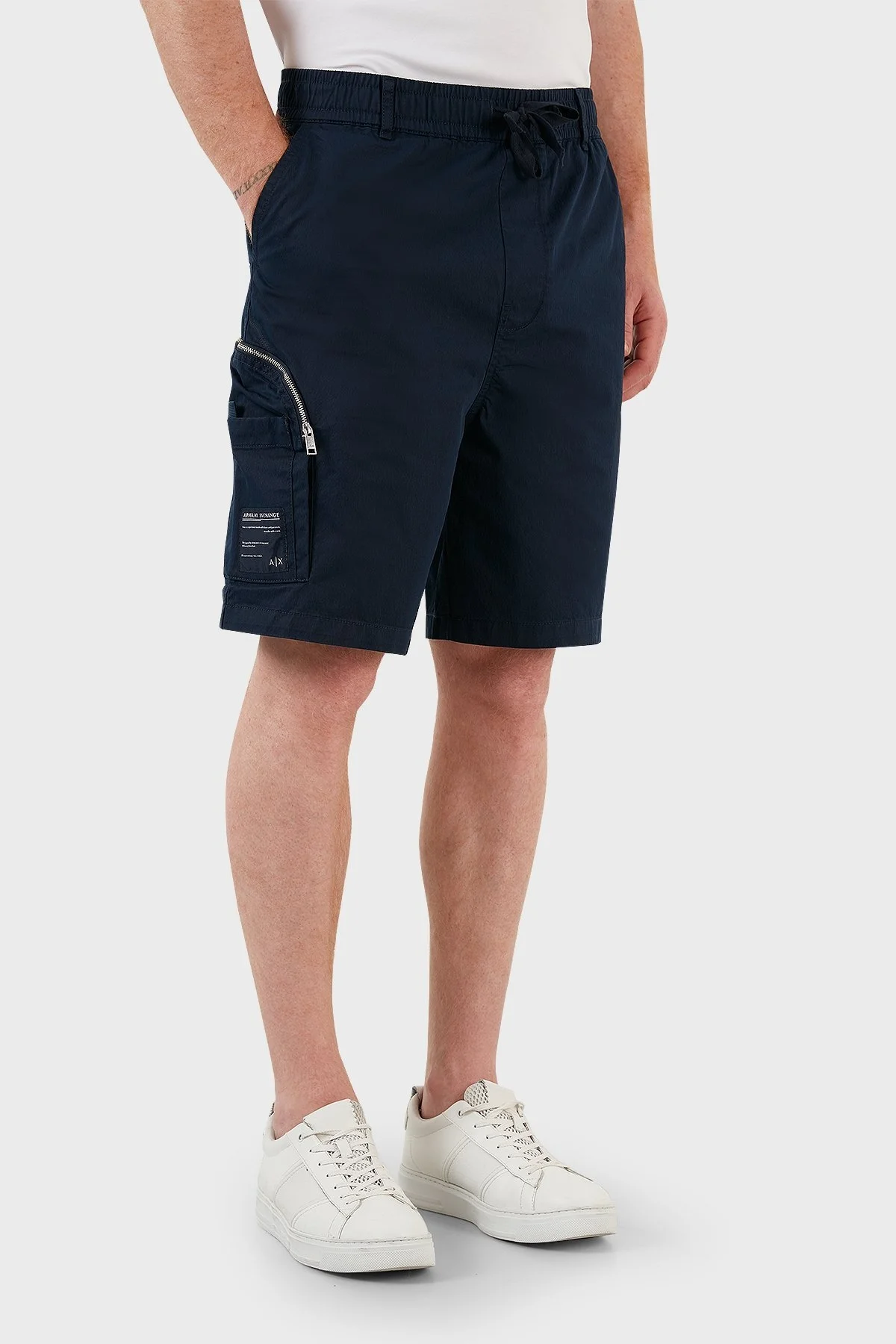 Armani Exchange Pamuklu Regular Fit Streç Kargo Erkek Bermuda 3LZS16 ZNCBZ 15BA LACİVERT - 6
