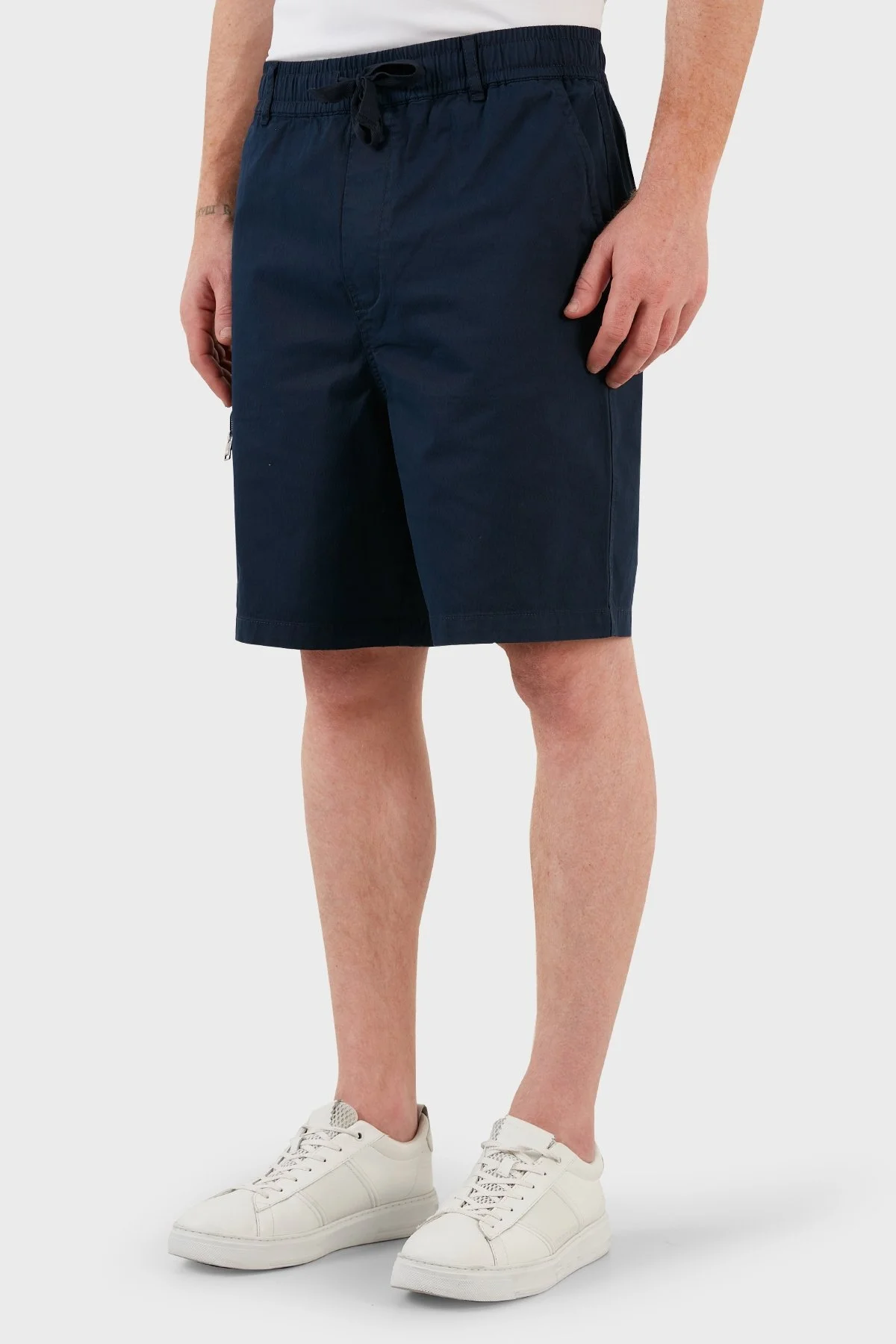 Armani Exchange Pamuklu Regular Fit Streç Kargo Erkek Bermuda 3LZS16 ZNCBZ 15BA LACİVERT - 7