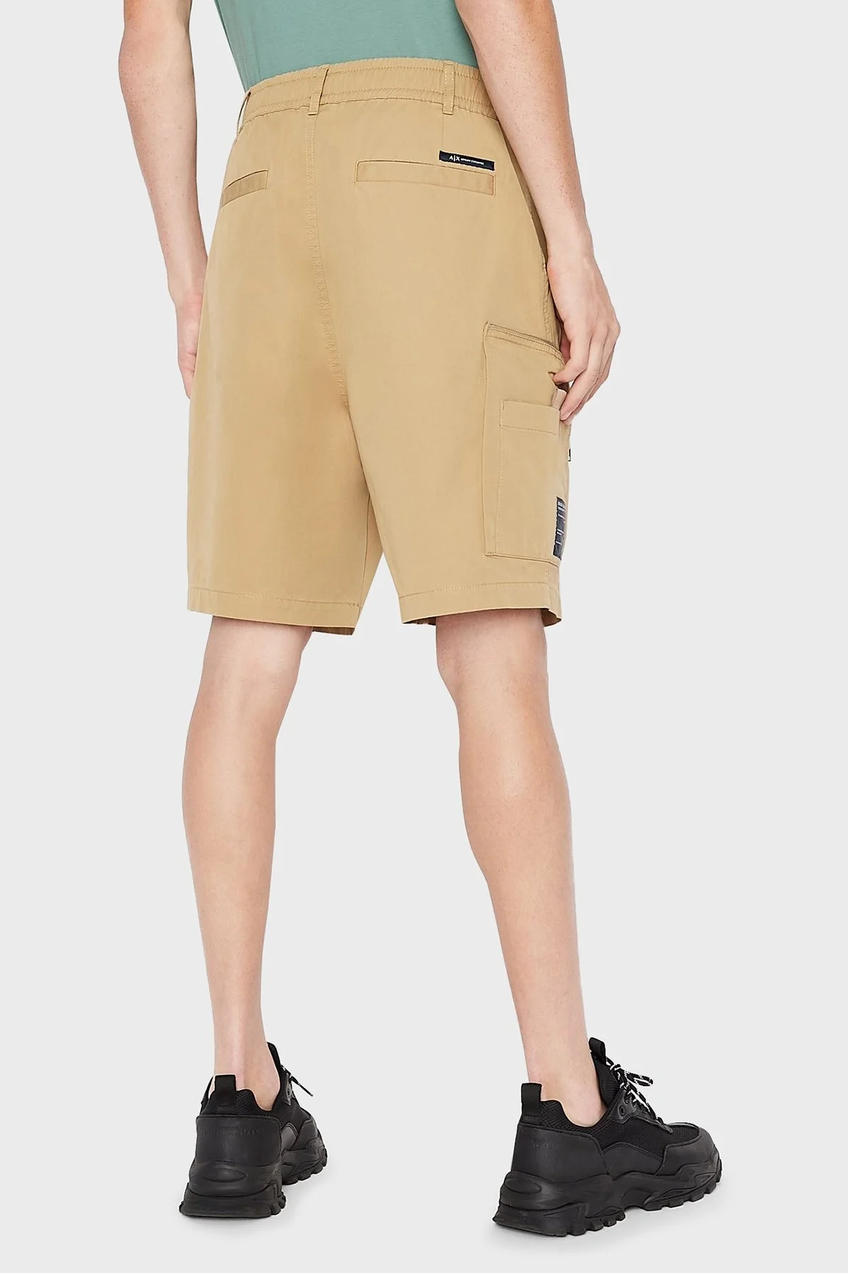 Armani Exchange Pamuklu Regular Fit Streç Kargo Erkek Bermuda 3LZS16 ZNCBZ 1721 BEJ - 4