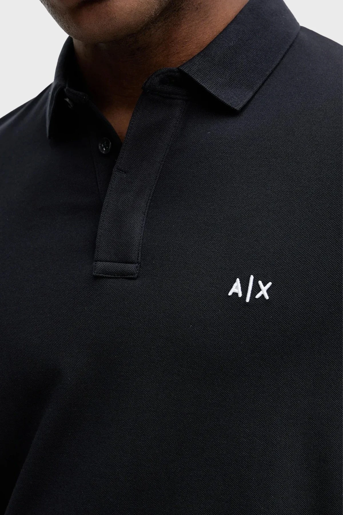 Armani Exchange Pamuklu Regular Fit Uzun Kollu Polo Yaka Erkek T Shirt XM001288 AF17321 UB101 LACİVERT - 5