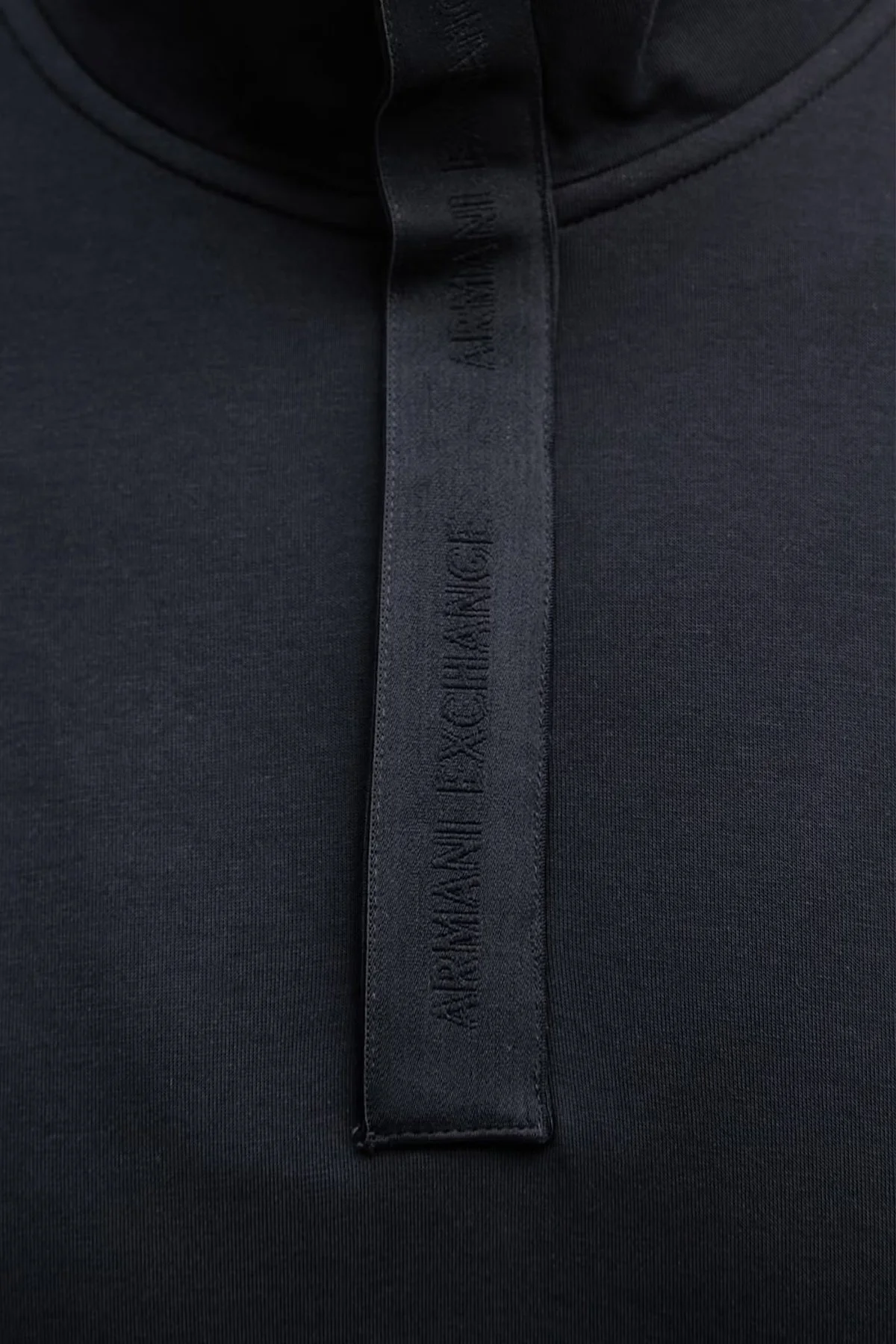 Armani Exchange Pamuklu Regular Fit Yarım Fermuarlı Dik Yaka Erkek Sweat XM001295 AF10818 UB101 Lacivert - 5