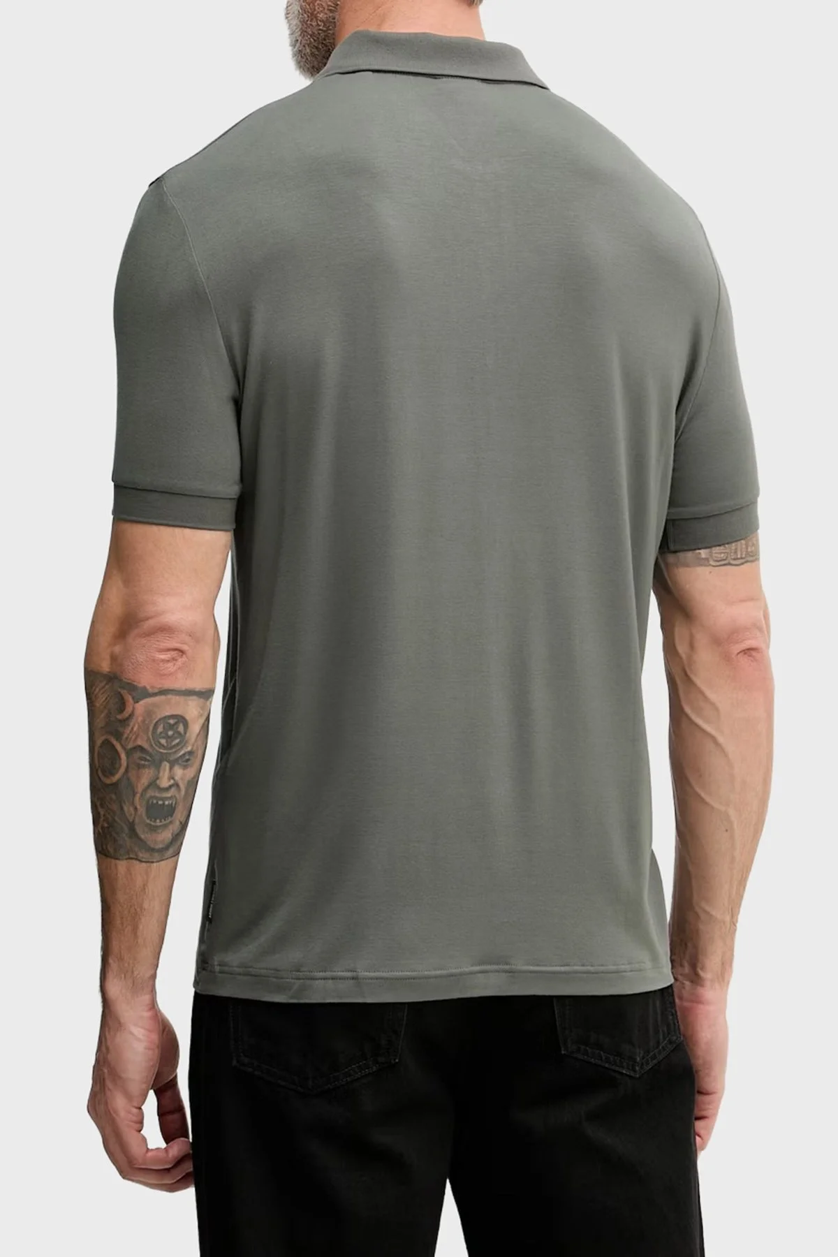 Armani Exchange Pamuklu Regular Fit Yarım Fermuarlı Erkek Polo XM002372 AF21936 U8144 HAKİ - 3