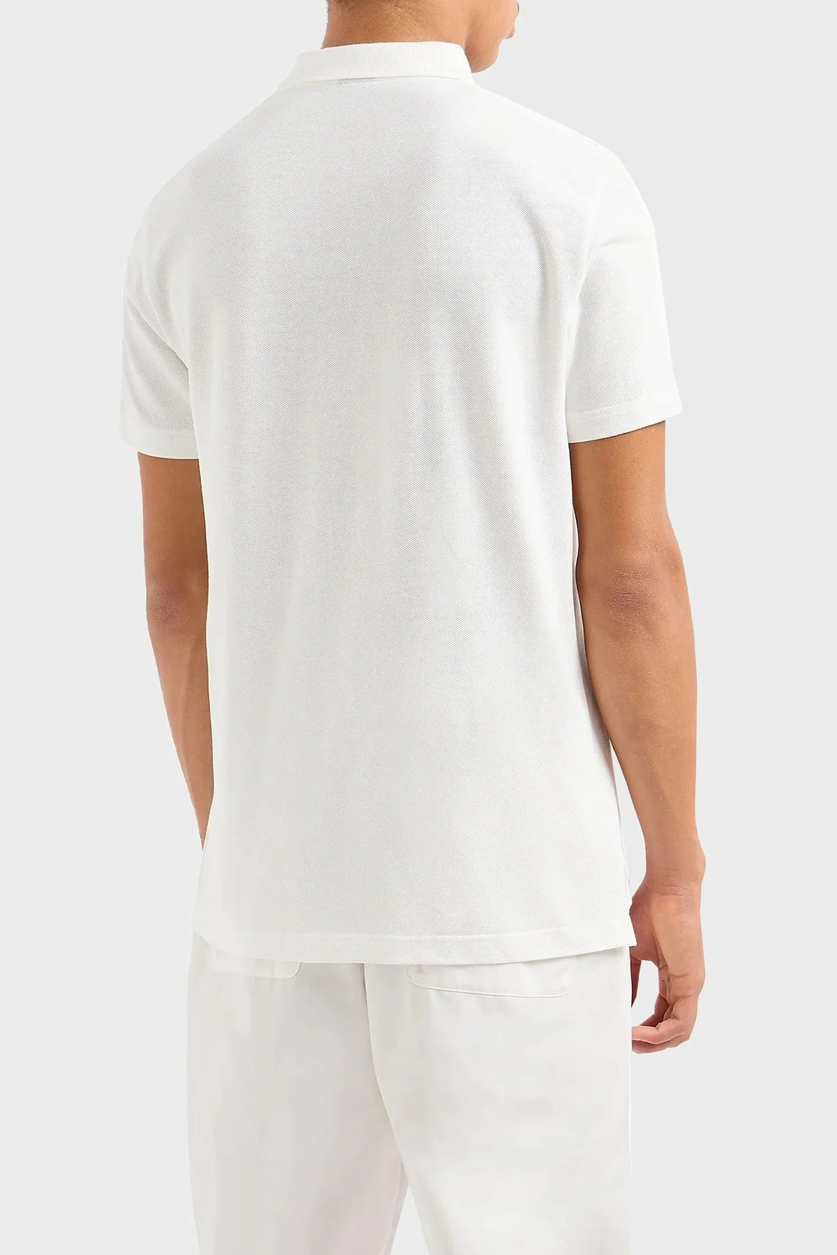 Armani Exchange Pamuklu Regular Fit Yarım Fermuarlı Erkek Polo Yaka T Shirt 6DZFLC ZJM5Z 1116 BEYAZ - 3