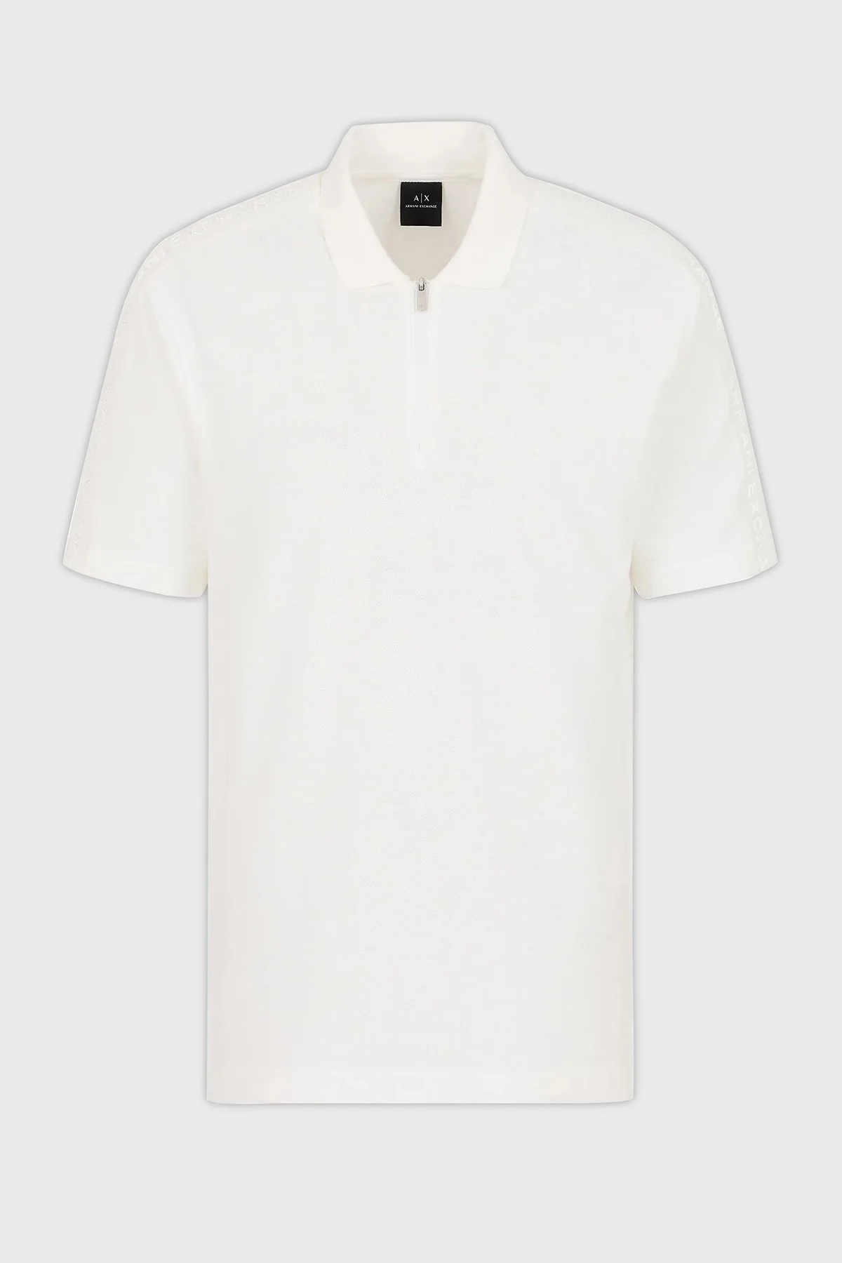 Armani Exchange Pamuklu Regular Fit Yarım Fermuarlı Erkek Polo Yaka T Shirt 6DZFLC ZJM5Z 1116 BEYAZ - 4