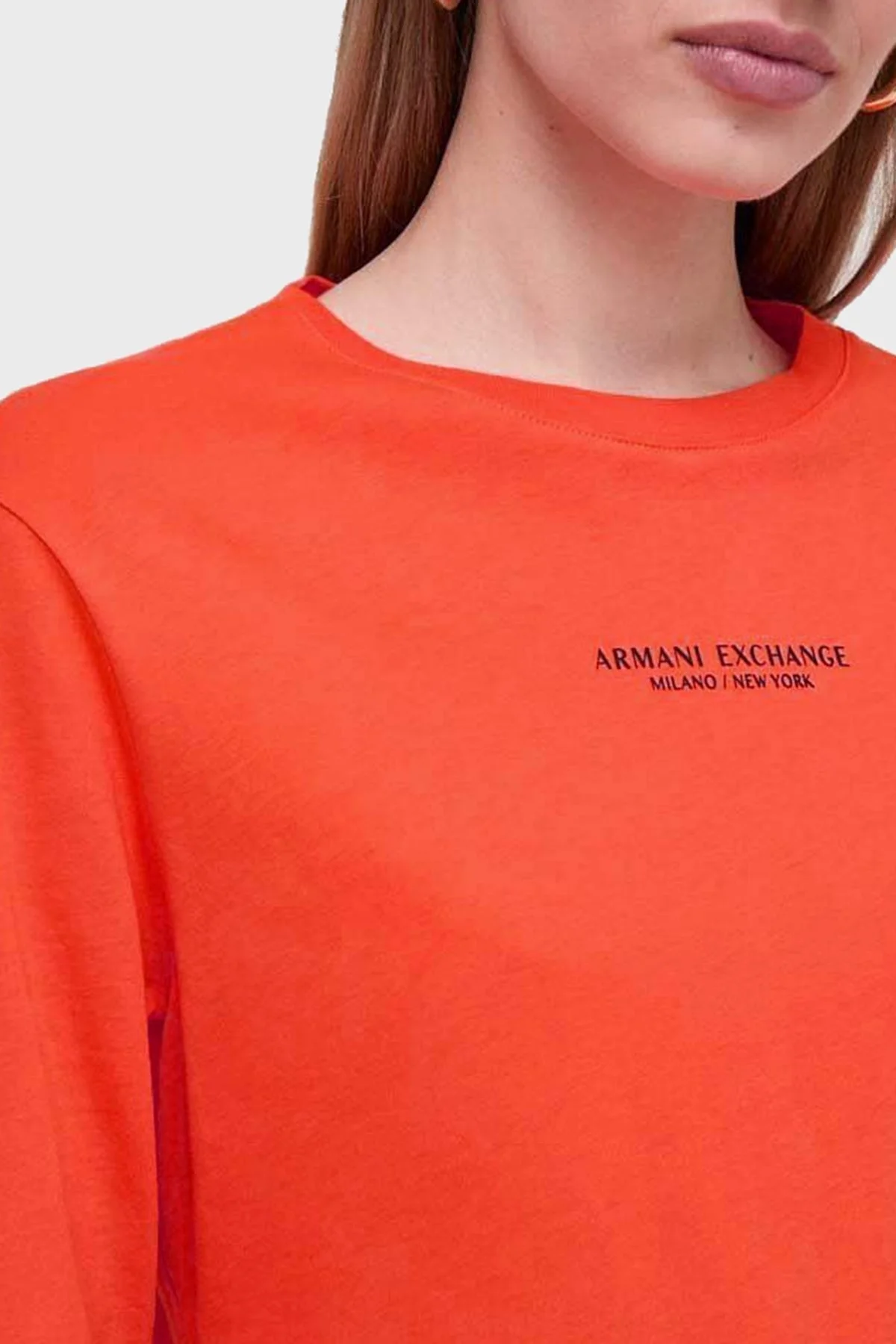 Armani Exchange Pamuklu Regular Fit Yırtmaçlı Midi Bayan Elbise 8NYACF YJG3Z 1695 TURUNCU - 4