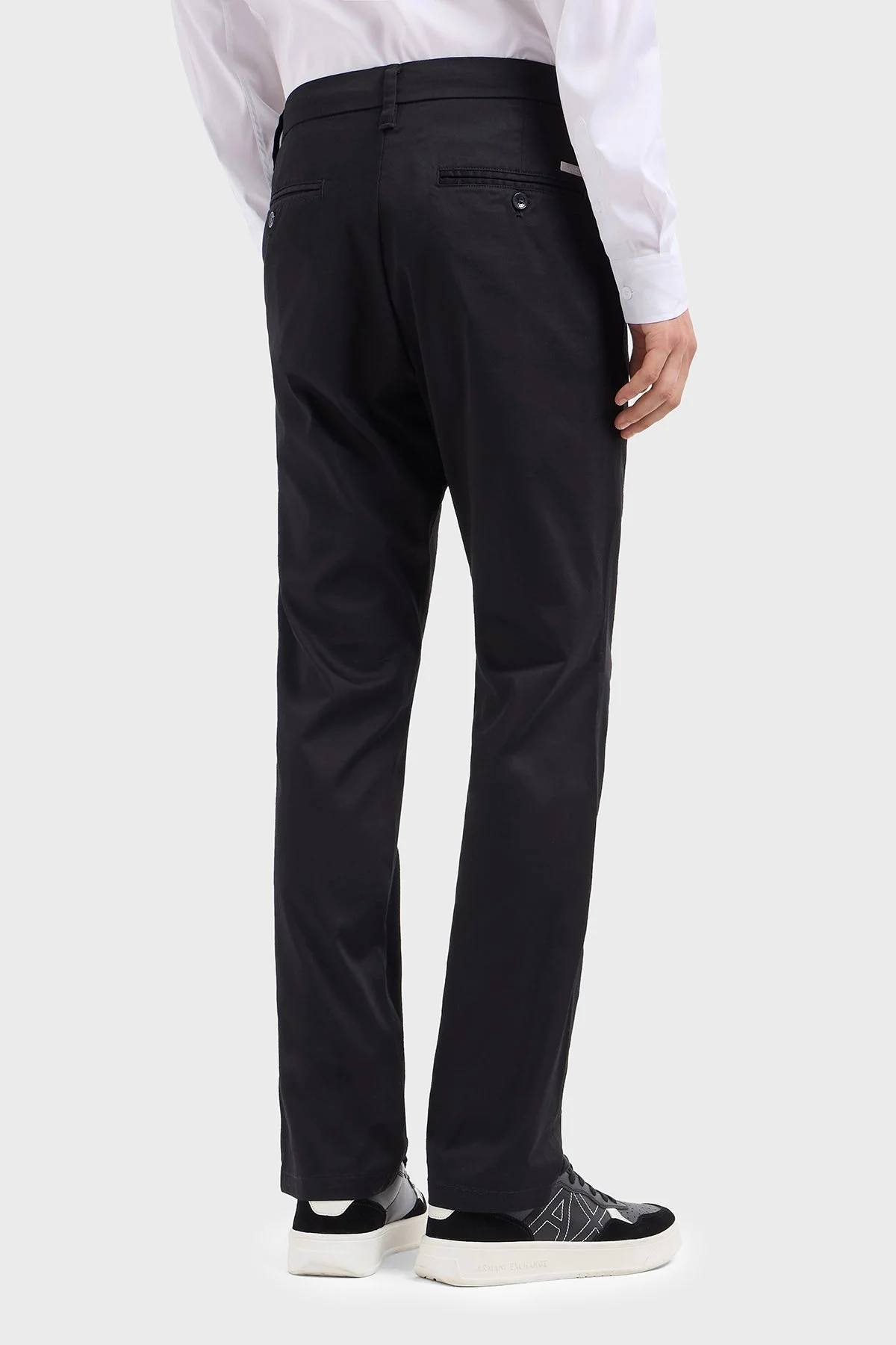Armani Exchange Pamuklu Regular Fit Yüksek Bel Düz Paça Erkek Pantolon 8NZP20 ZN1RZ 1200 SİYAH - 3