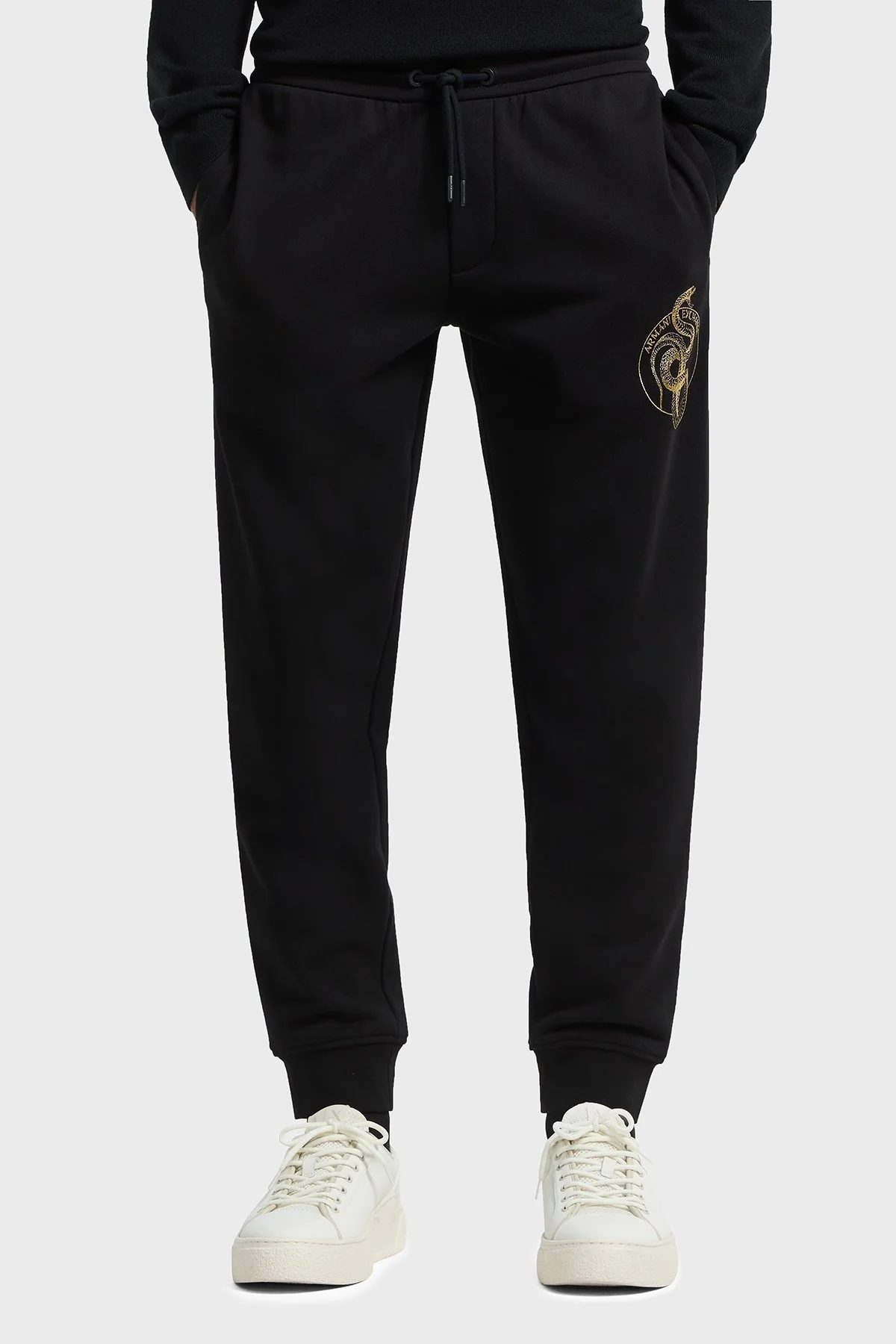 Armani Exchange Pamuklu Regular Fit Yüksek Bel Lastikli Paça Jogger Erkek Pantolon XM000218 AF10830 UC001 SİYAH - 6