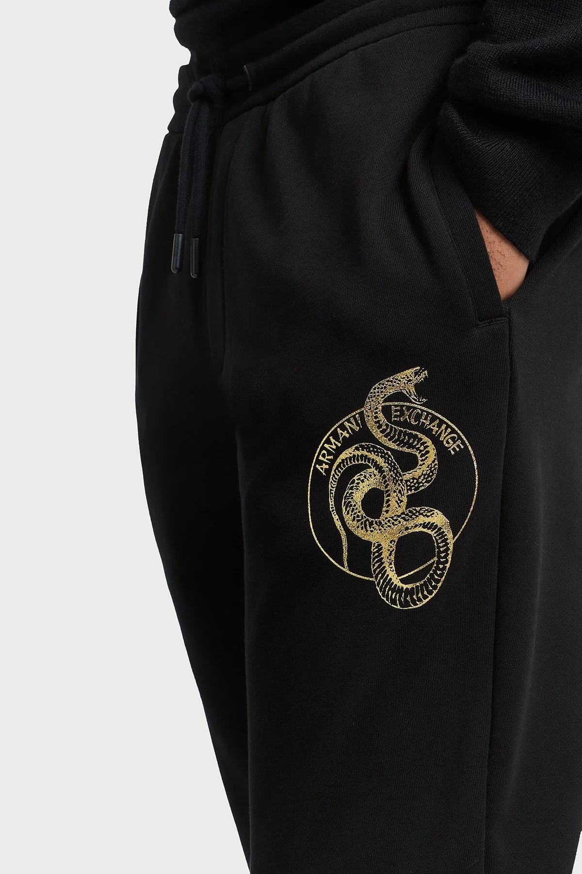 Armani Exchange Pamuklu Regular Fit Yüksek Bel Lastikli Paça Jogger Erkek Pantolon XM000218 AF10830 UC001 SİYAH - 9