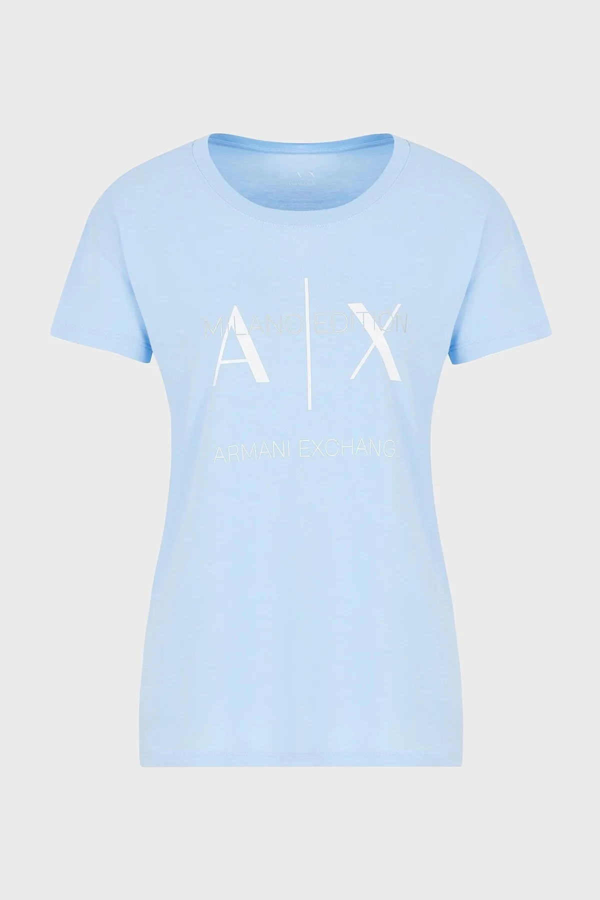 Armani Exchange Pamuklu Relaxed Fit Bisiklet Yaka Bayan T Shirt 3DYT36 YJ3RZ 15DD MAVİ - 5