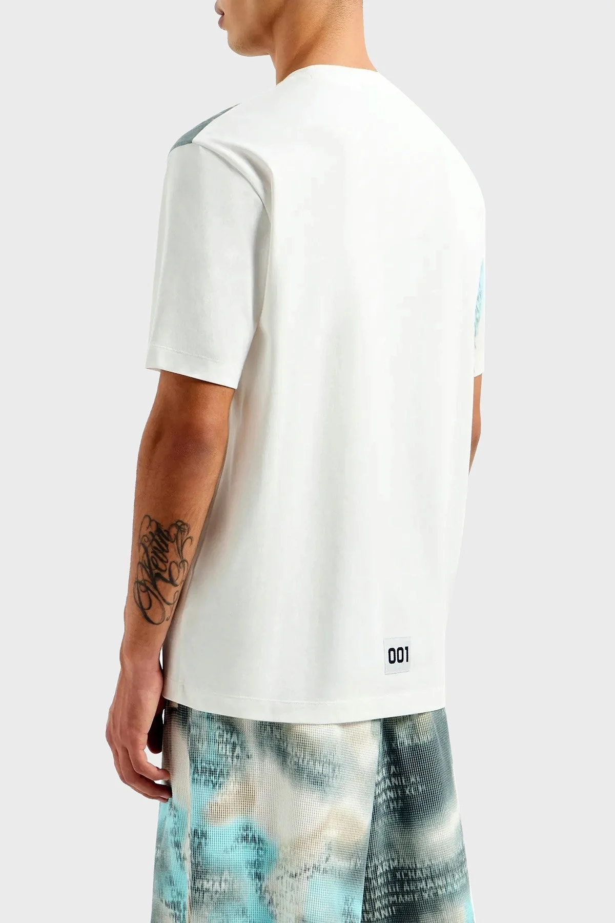 Armani Exchange Pamuklu Relaxed Fit Bisiklet Yaka Erkek T Shirt 3DZMLN ZJ9JZ 51AR BEYAZ - 2
