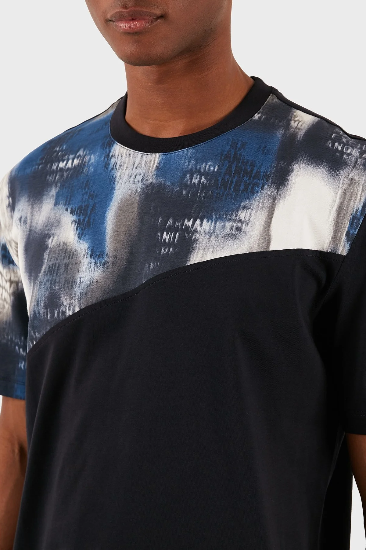 Armani Exchange Pamuklu Relaxed Fit Bisiklet Yaka Erkek T Shirt 3DZMLN ZJ9JZ 55JL LACİVERT - 12