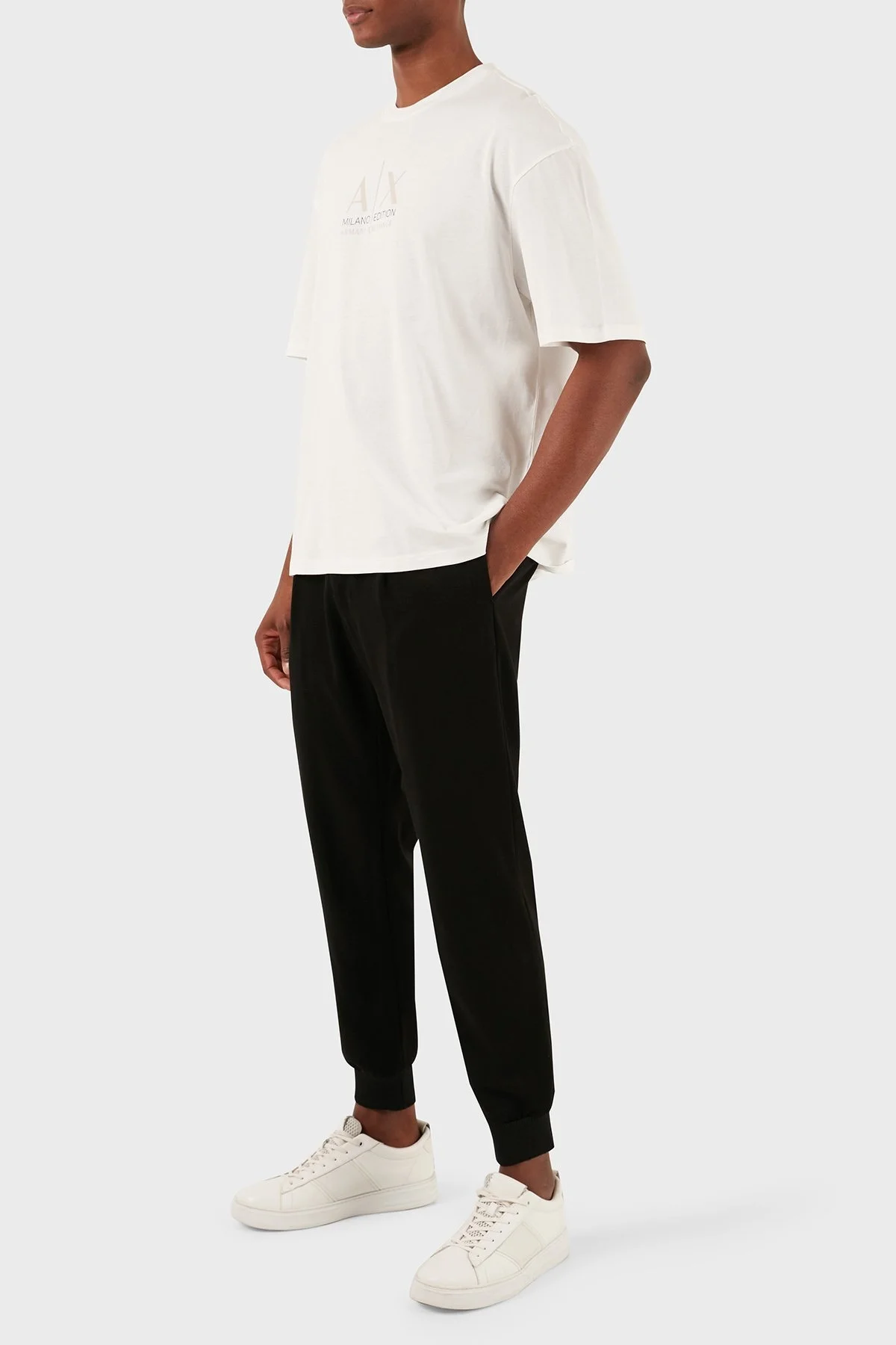 Armani Exchange Pamuklu Relaxed Fit Bisiklet Yaka Erkek T Shirt 3DZTAB ZJ3VZ 1116 BEYAZ - 17