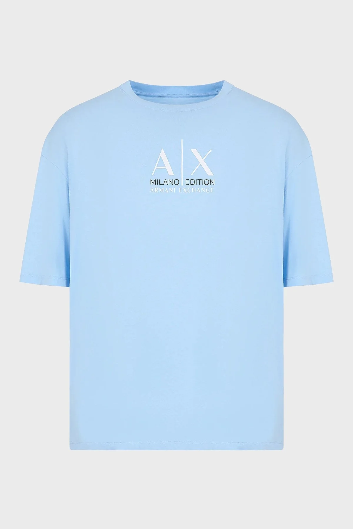 Armani Exchange Pamuklu Relaxed Fit Bisiklet Yaka Erkek T Shirt 3DZTAB ZJ3VZ 15DF MAVİ - 5