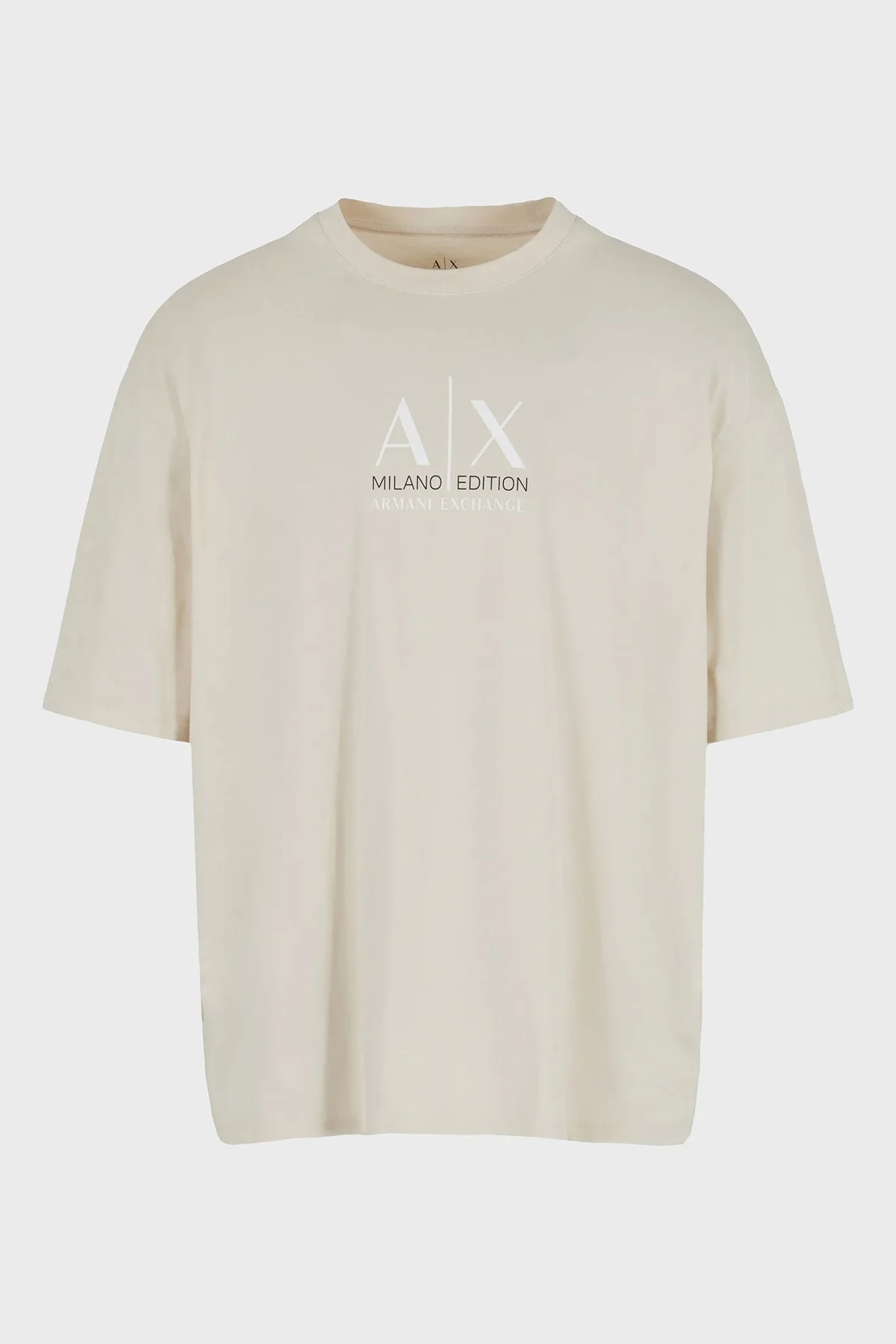 Armani Exchange Pamuklu Relaxed Fit Bisiklet Yaka Erkek T Shirt 3DZTAB ZJ3VZ 1792 BEJ - 5