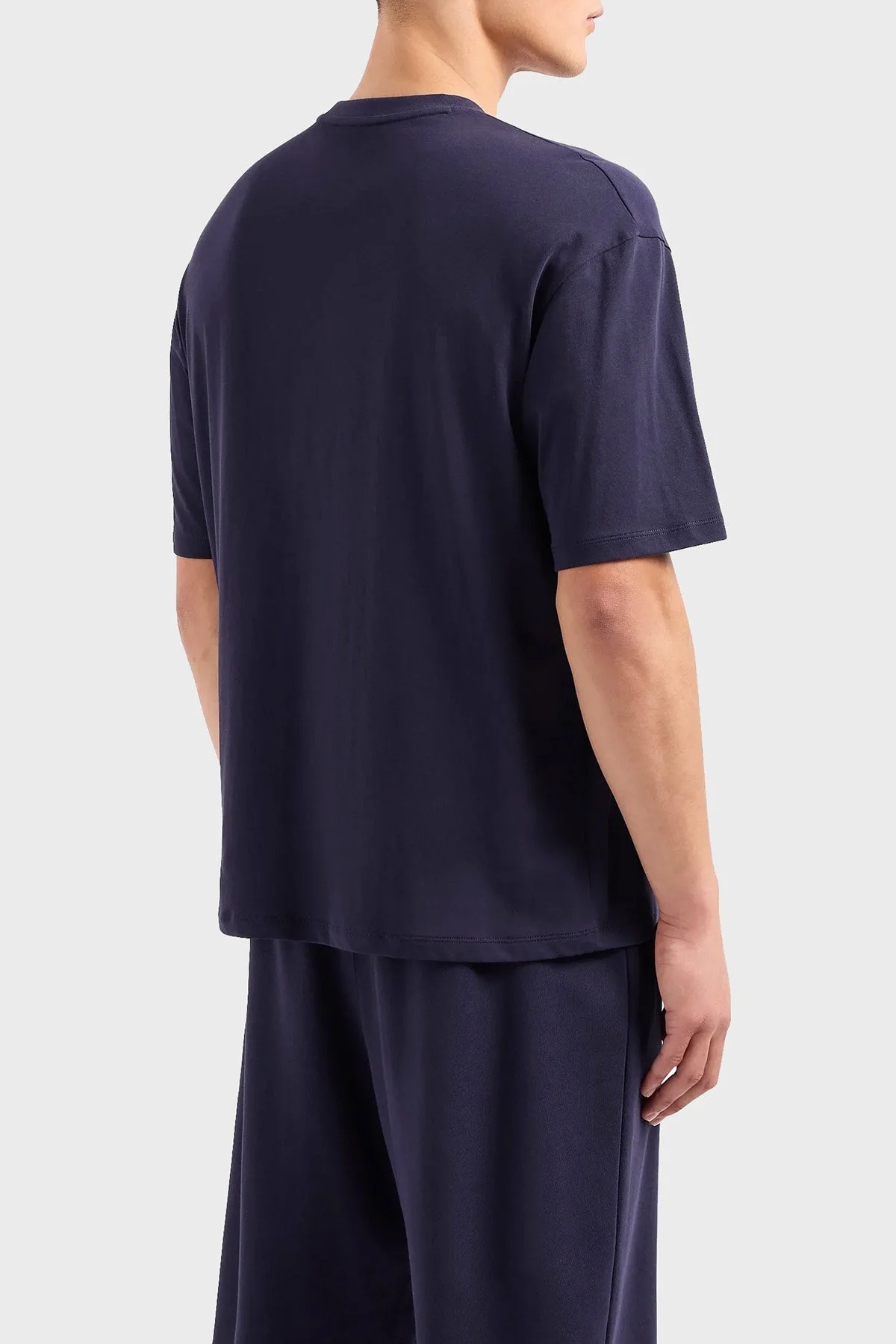 Armani Exchange Pamuklu Relaxed Fit Bisiklet Yaka Erkek T Shirt 3DZTHN ZJ8EZ 15CX LACİVERT - 2