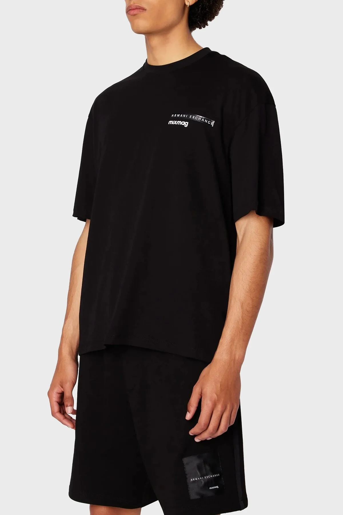 Armani Exchange Pamuklu Relaxed Fit Bisiklet Yaka Erkek T Shirt 3DZTJA ZJ8EZ 1200 SİYAH - 1