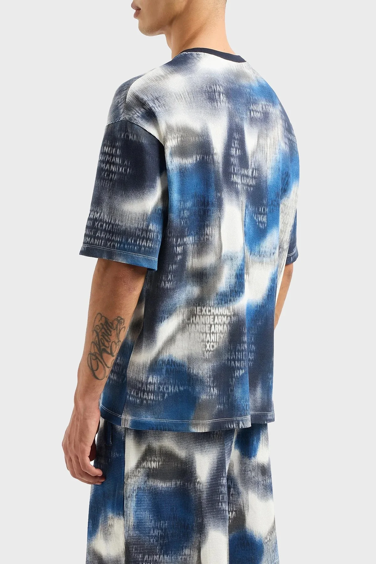 Armani Exchange Pamuklu Relaxed Fit Bisiklet Yaka Erkek T Shirt 3DZTLA ZJZKZ 55JK MAVİ - 3