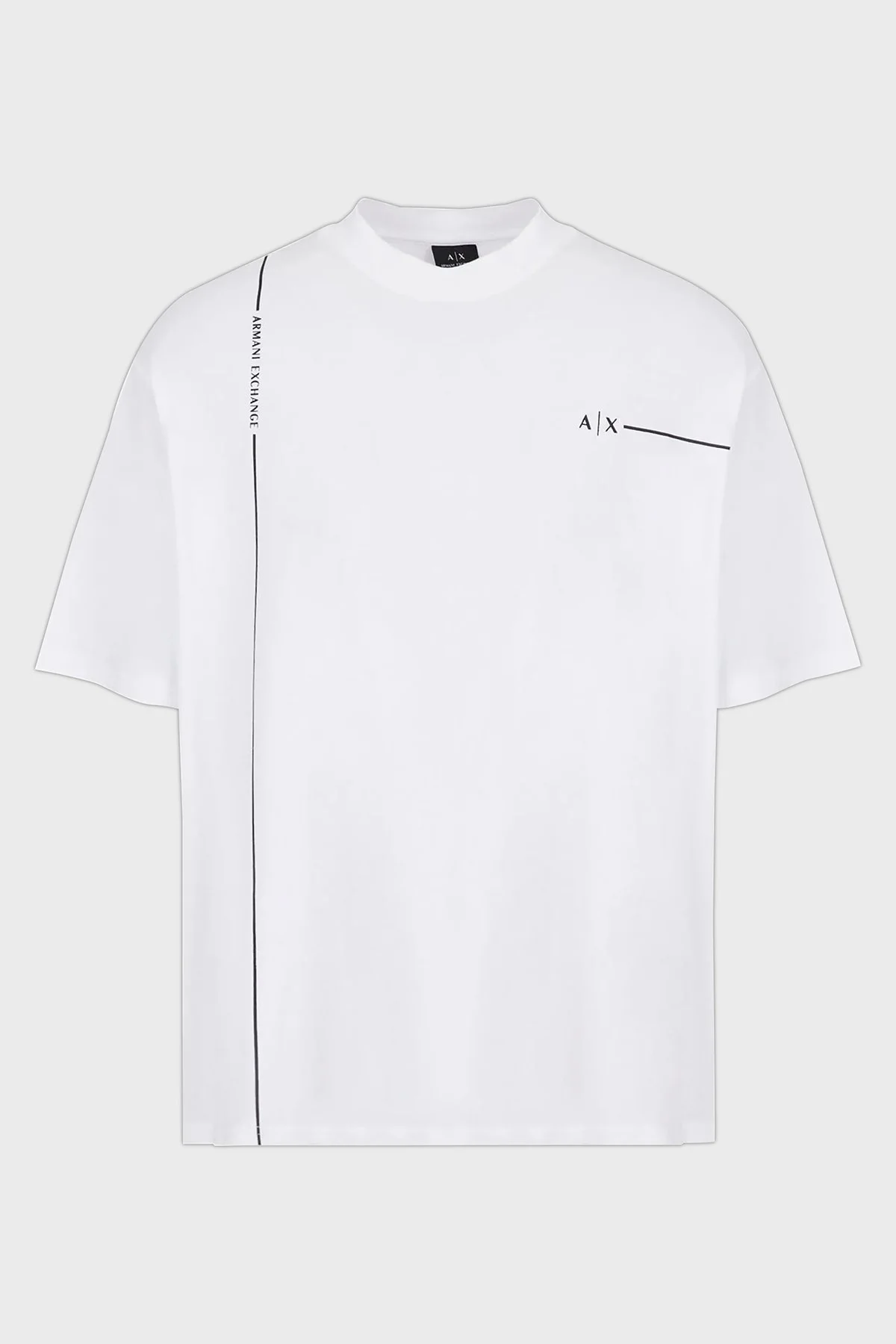 Armani Exchange Pamuklu Relaxed Fit Bisiklet Yaka Erkek T Shirt 3RZMBD ZJCDZ 1100 BEYAZ - 4