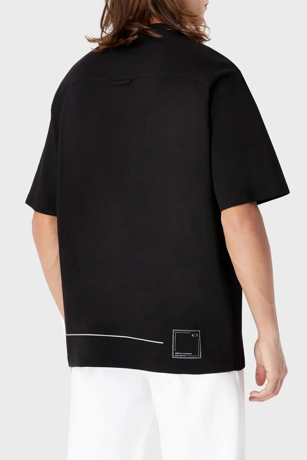 Armani Exchange Pamuklu Relaxed Fit Bisiklet Yaka Erkek T Shirt 3RZMBD ZJCDZ 1200 SİYAH - 2