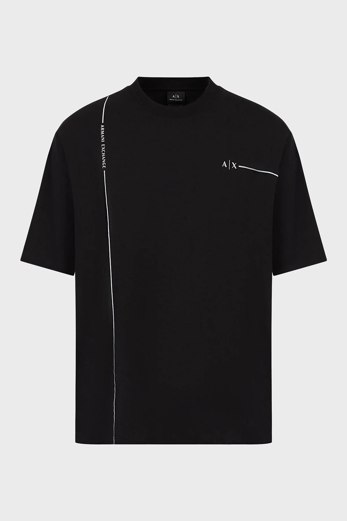 Armani Exchange Pamuklu Relaxed Fit Bisiklet Yaka Erkek T Shirt 3RZMBD ZJCDZ 1200 SİYAH - 5