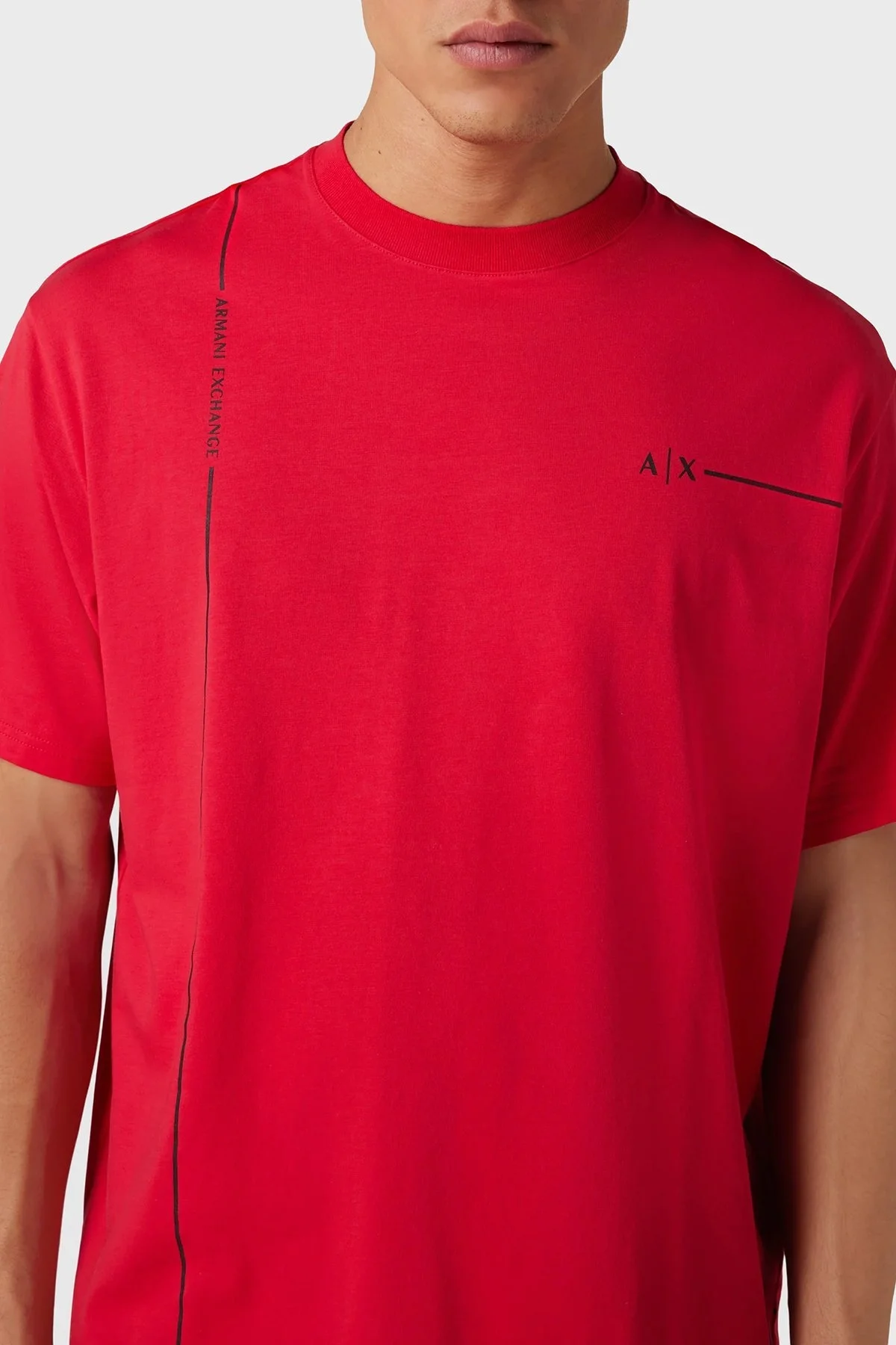 Armani Exchange Pamuklu Relaxed Fit Bisiklet Yaka Erkek T Shirt 3RZMBD ZJCDZ 14AQ KIRMIZI - 2