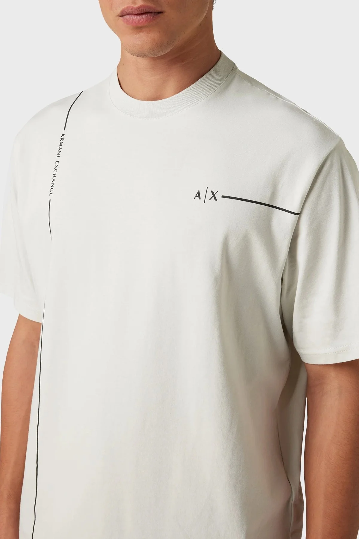 Armani Exchange Pamuklu Relaxed Fit Bisiklet Yaka Erkek T Shirt 3RZMBD ZJCDZ 1942 TAŞ - 2