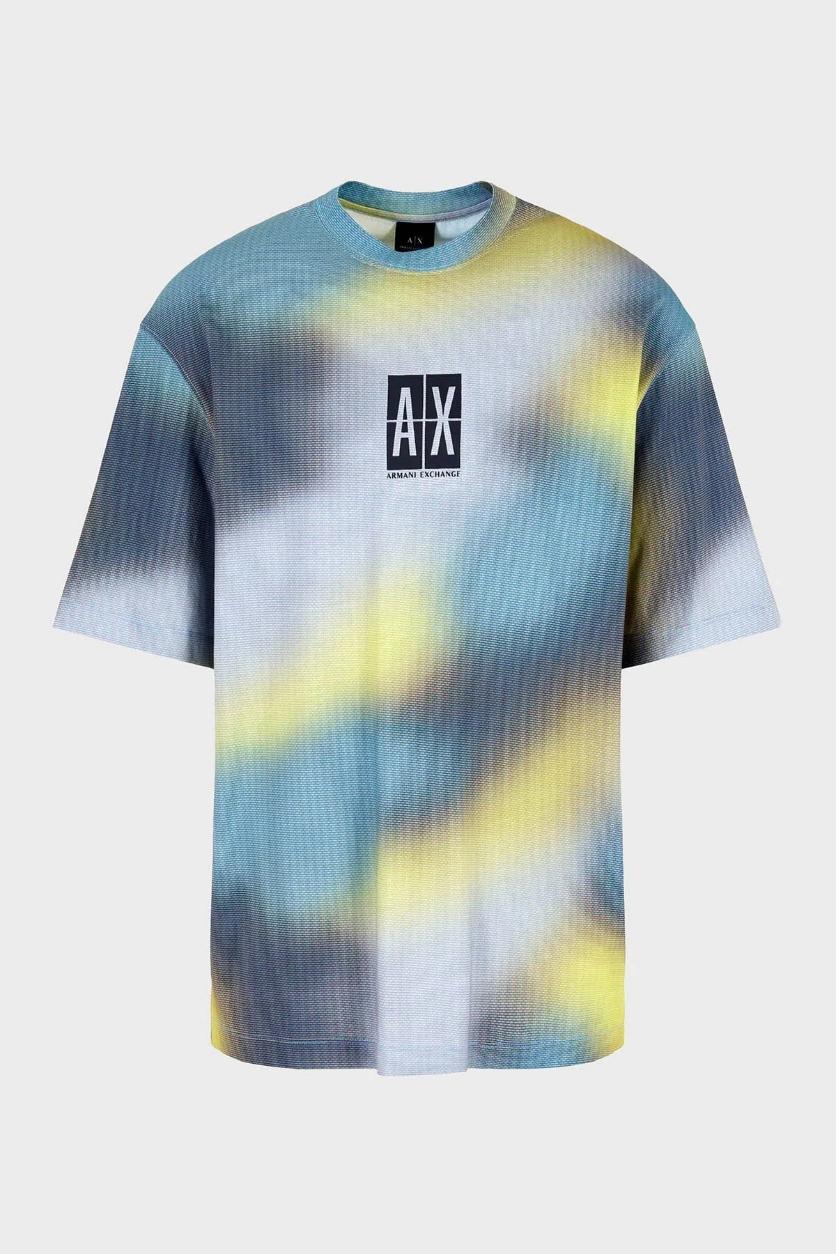 Armani Exchange Pamuklu Relaxed Fit Erkek T Shirt 3DZMJN ZJH4Z 7600 Sarı-Mavi-Gri - 4