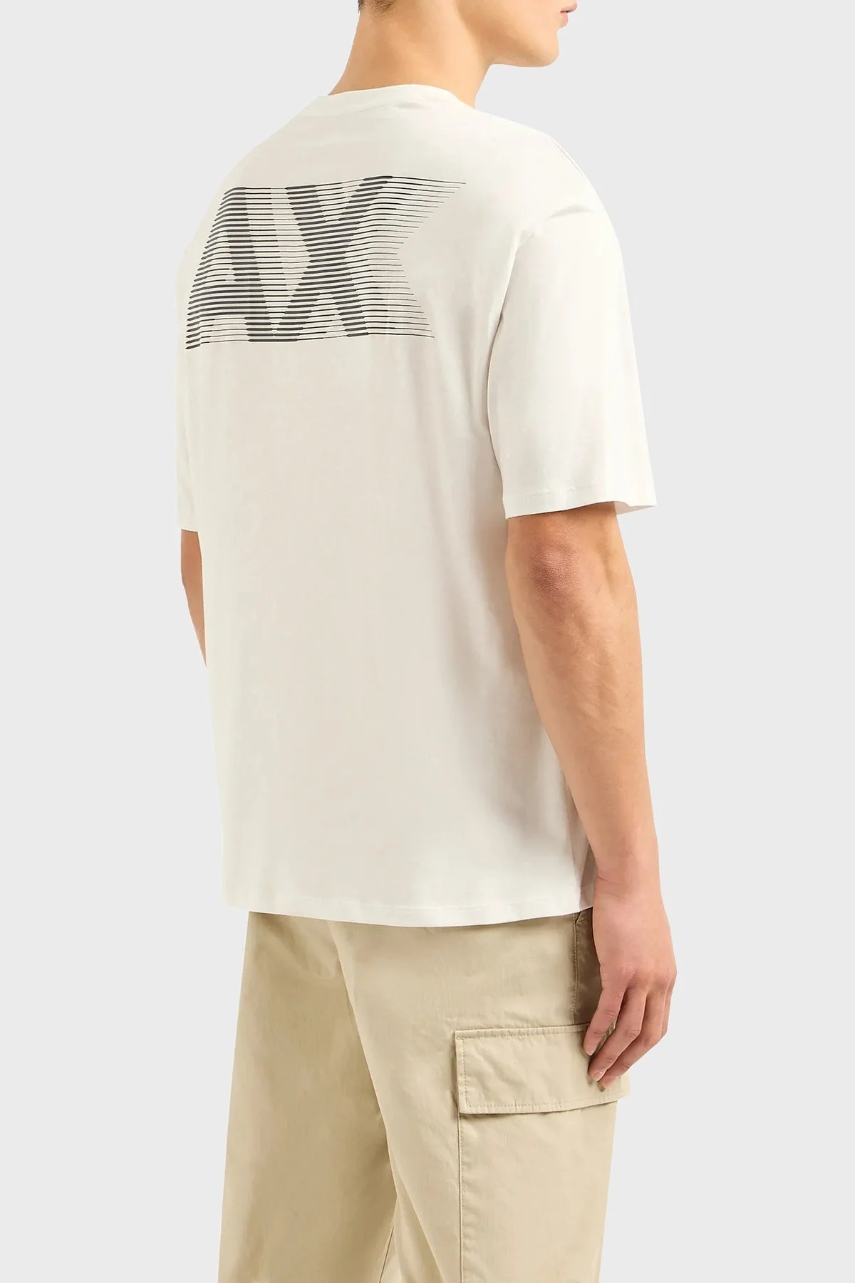 Armani Exchange Pamuklu Relaxed Fit Erkek T Shirt 3DZTHJ ZJBYZ 1116 BEYAZ - 6