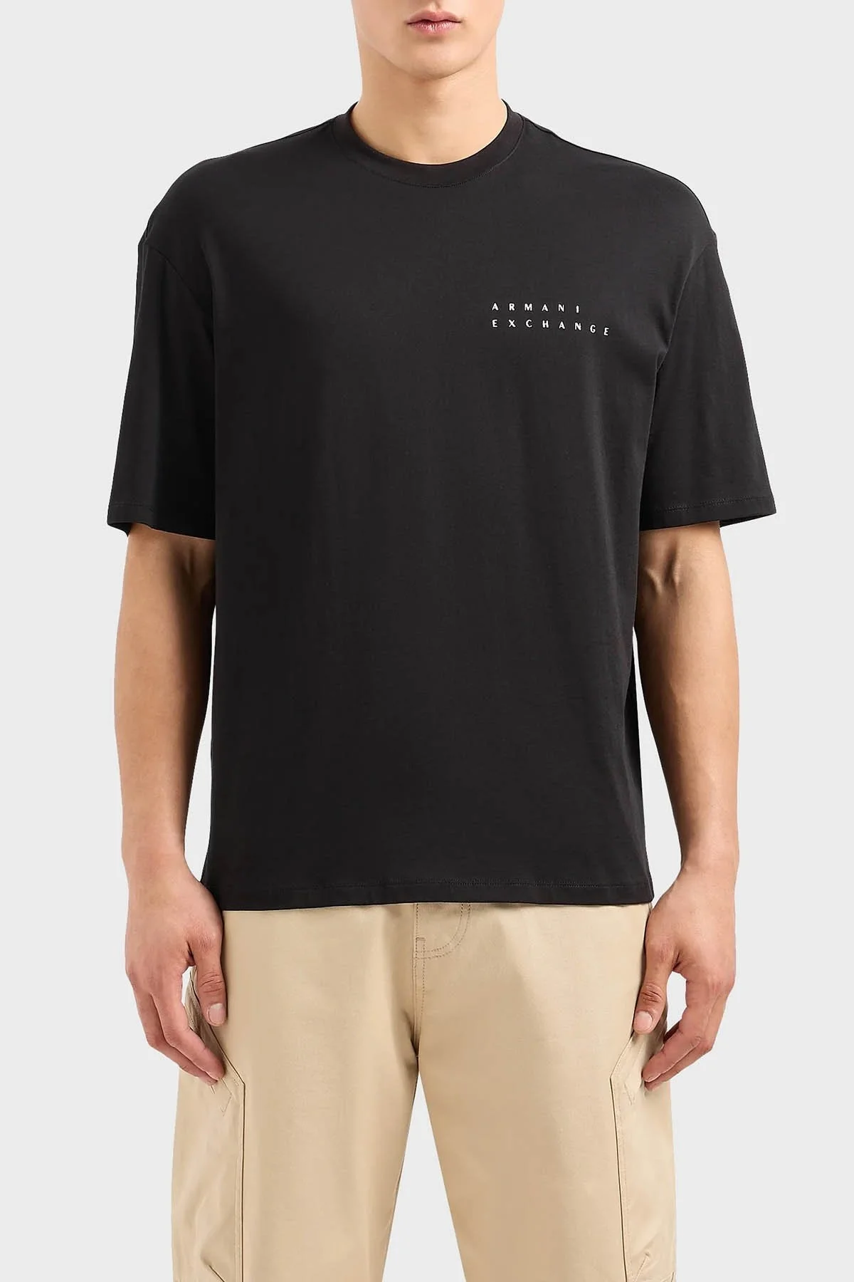 Armani Exchange Pamuklu Relaxed Fit Erkek T Shirt 3DZTHJ ZJBYZ 1200 SİYAH - 1