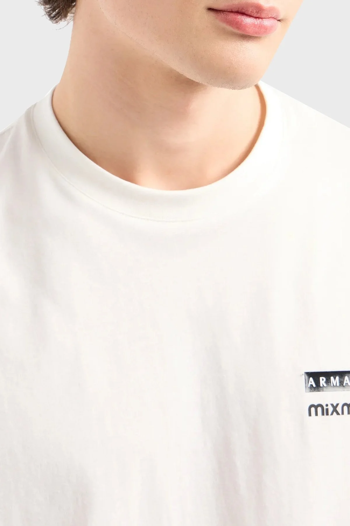 Armani Exchange Pamuklu Relaxed Fit Erkek T Shirt 3DZTJA ZJ8EZ 1116 BEYAZ - 9