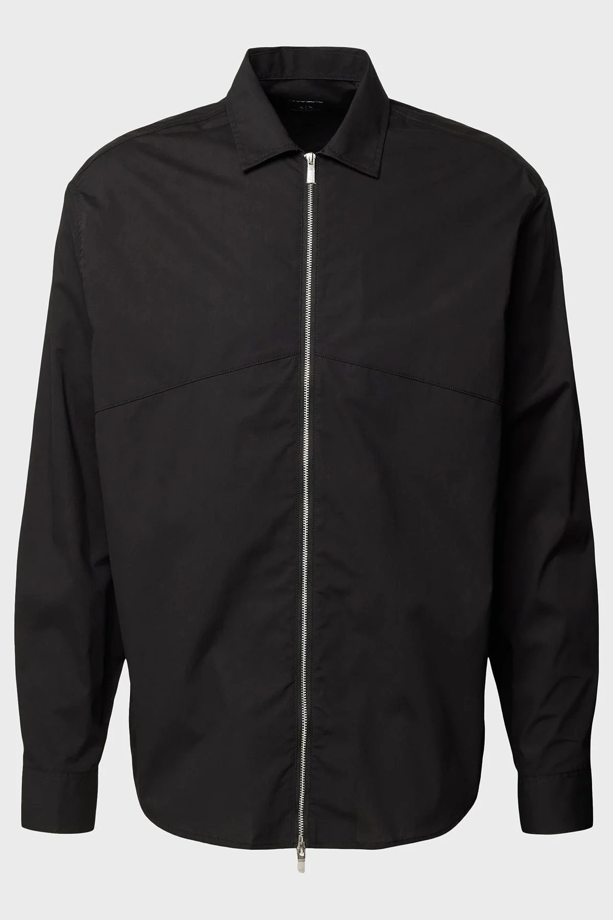 Armani Exchange Pamuklu Relaxed Fit Fermuarlı Poplin Erkek Gömlek 6RZCL6 ZN2VZ 1200 SİYAH - 4