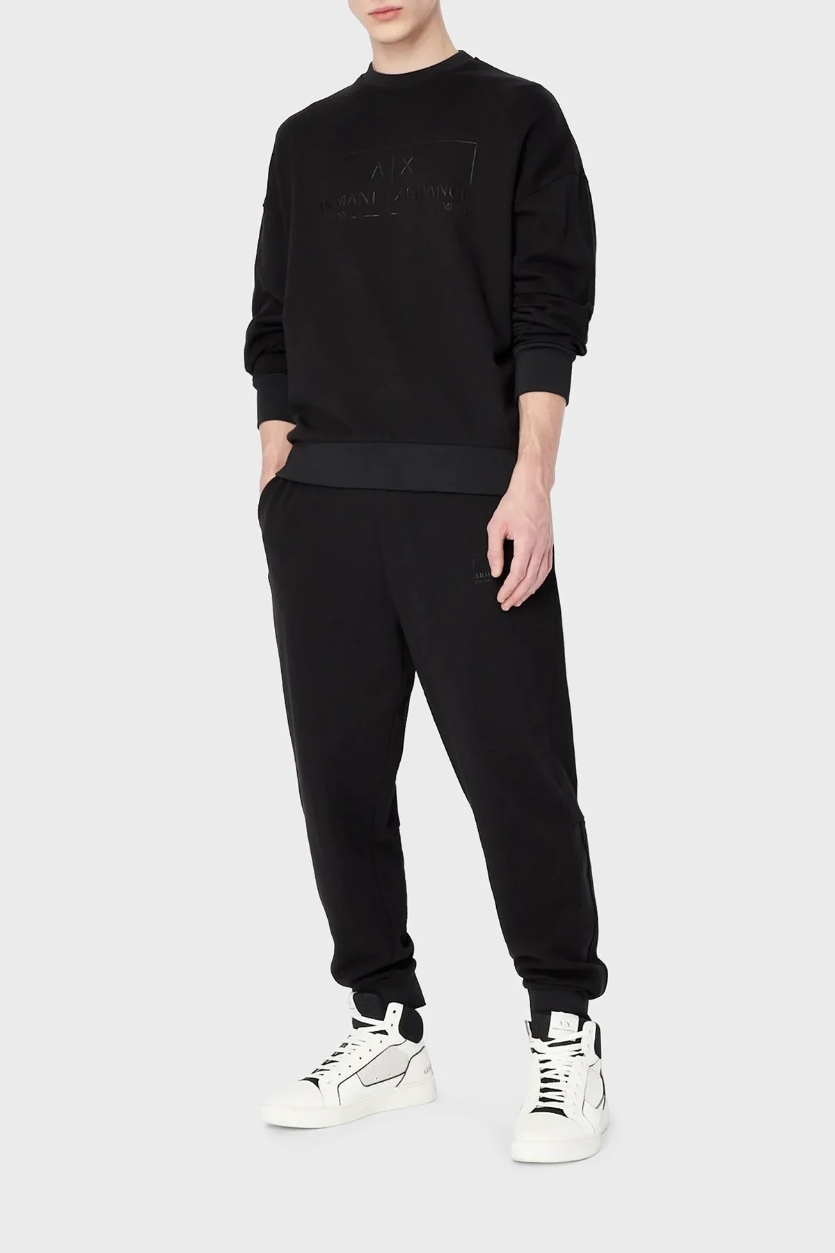 Armani Exchange Pamuklu Relaxed Fit Jogger Erkek Pantolon 3RZPHG ZJ7KZ 1200 SİYAH - 2