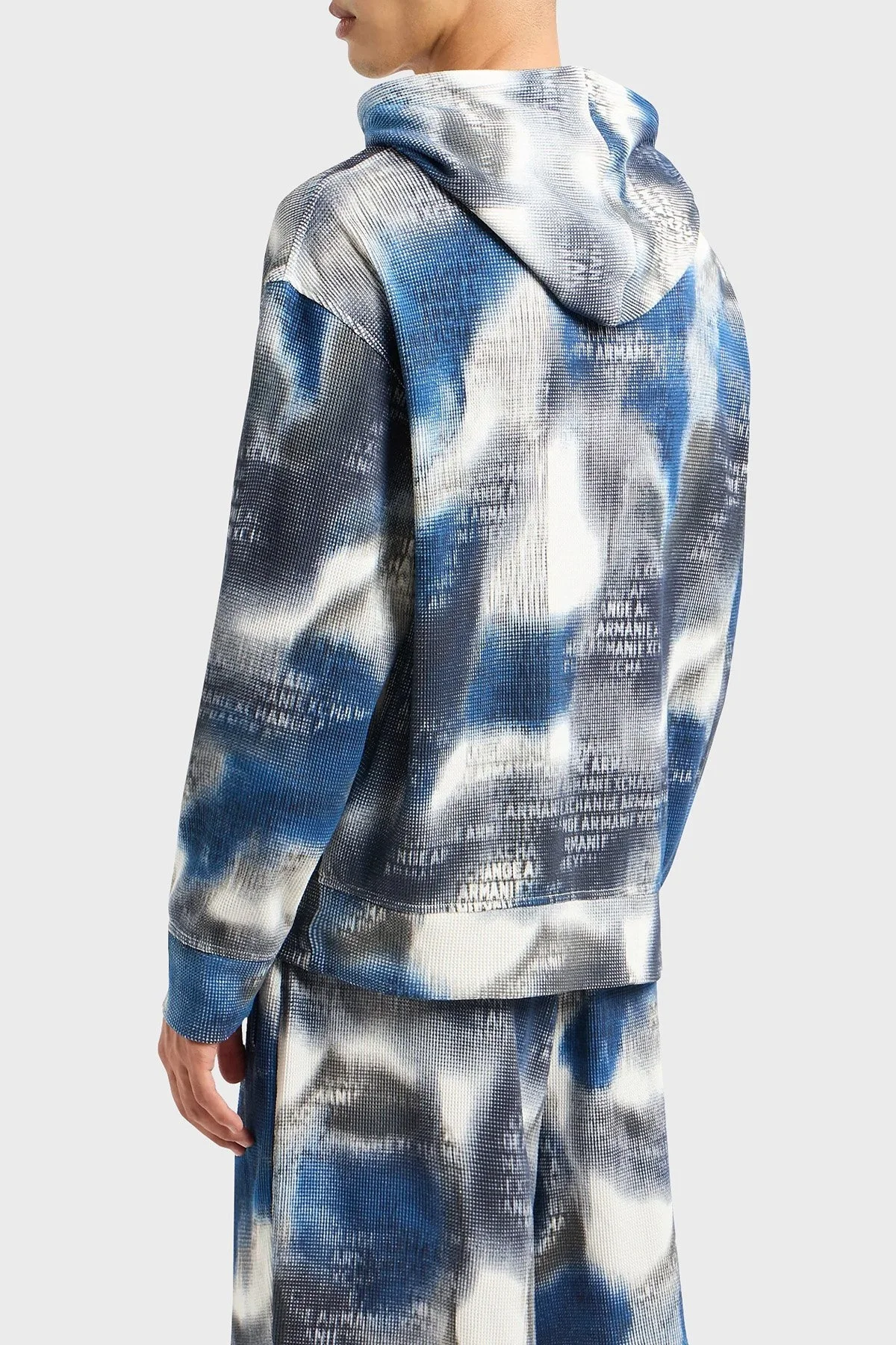 Armani Exchange Pamuklu Relaxed Fit Kapüşonlu Erkek Sweat 3DZMLC ZJ86Z 55JK LACİVERT - 3