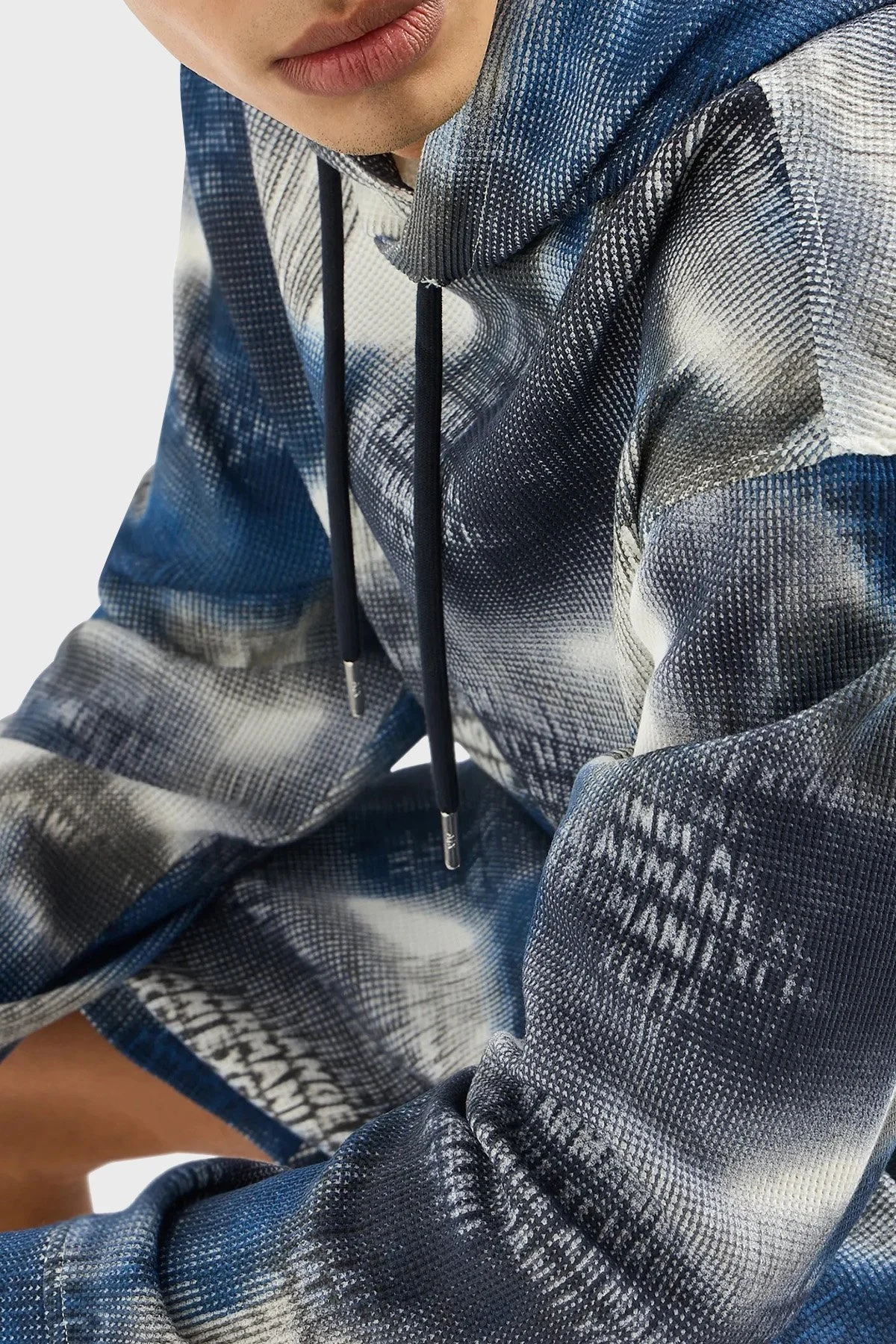 Armani Exchange Pamuklu Relaxed Fit Kapüşonlu Erkek Sweat 3DZMLC ZJ86Z 55JK LACİVERT - 4