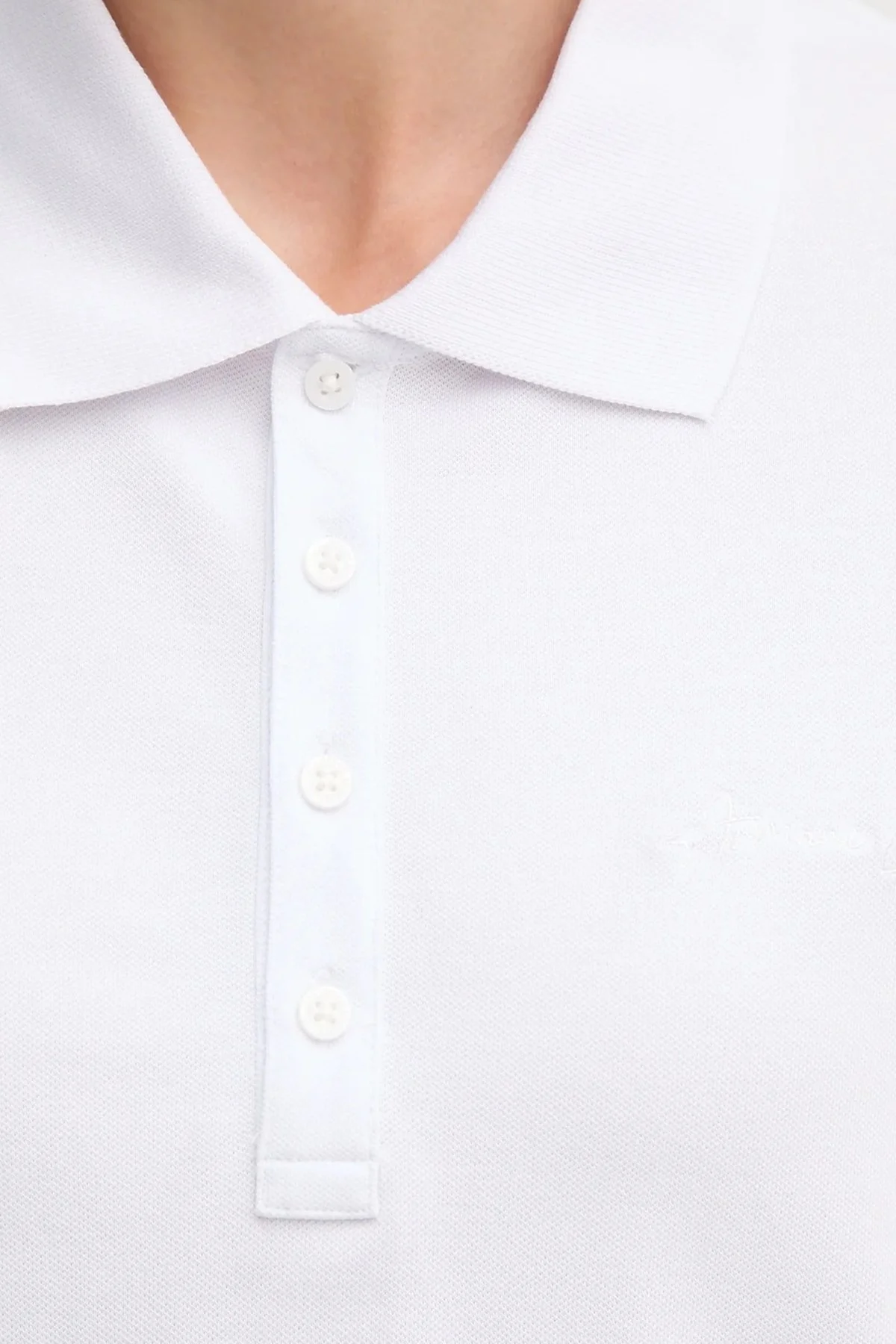 Armani Exchange Pamuklu Relaxed Fit Kısa Kollu Bayan Polo XW000887 AF10819 U0002 BEYAZ - 4