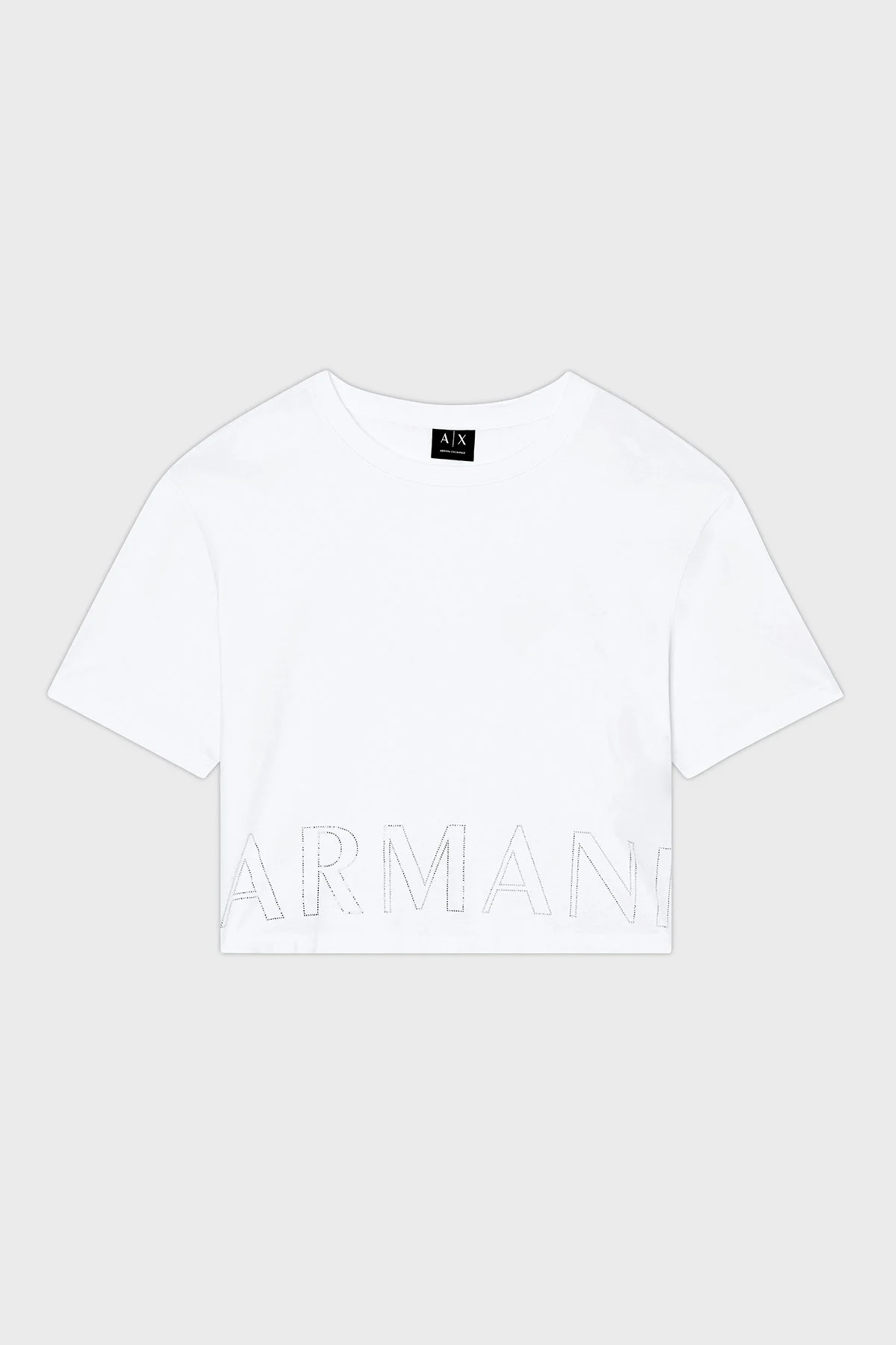 Armani Exchange Pamuklu Relaxed Fit Logolu Bisiklet Yaka Bayan T Shirt XW001709 AF17172 U0002 BEYAZ - 3