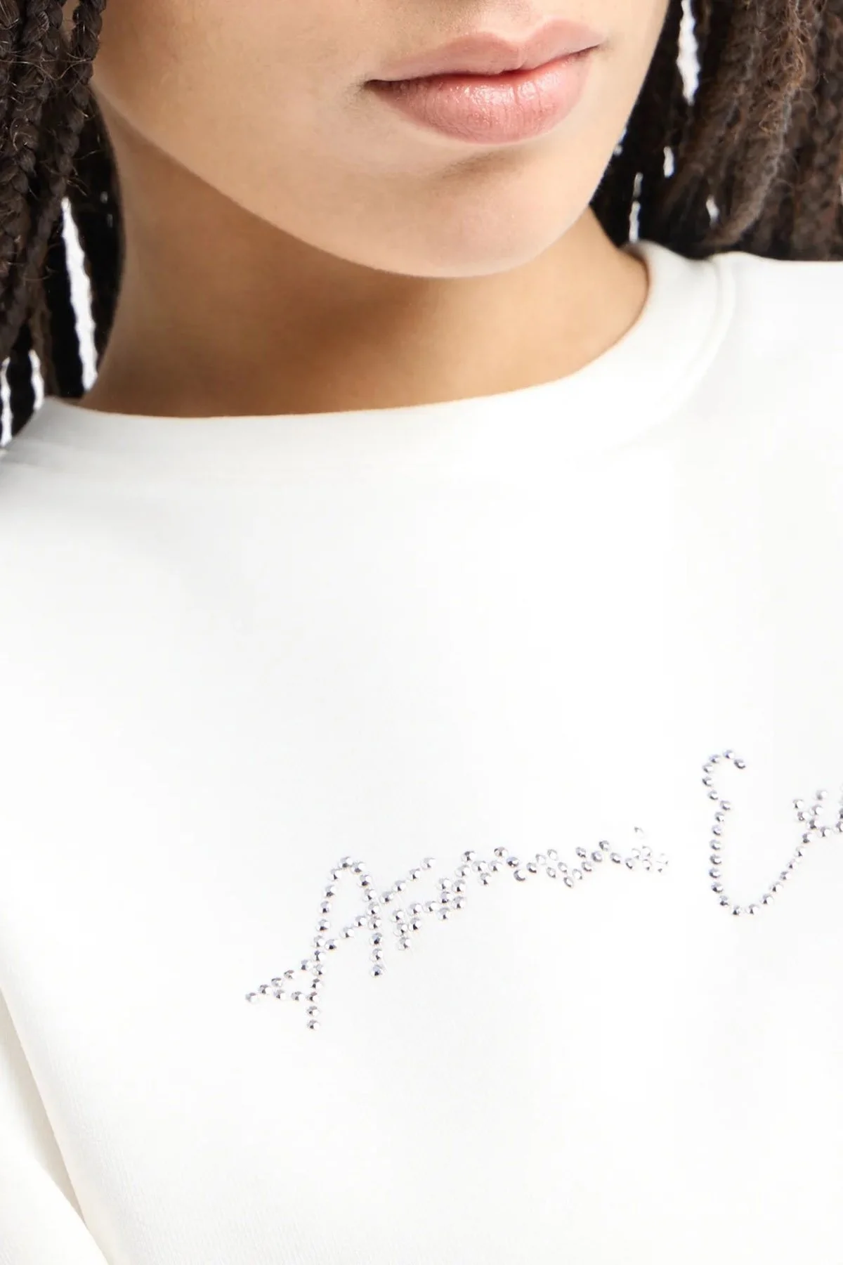 Armani Exchange Pamuklu Relaxed Fit Mini Bayan Elbise 3DYA72 YJFFZ 1125 BEYAZ - 9