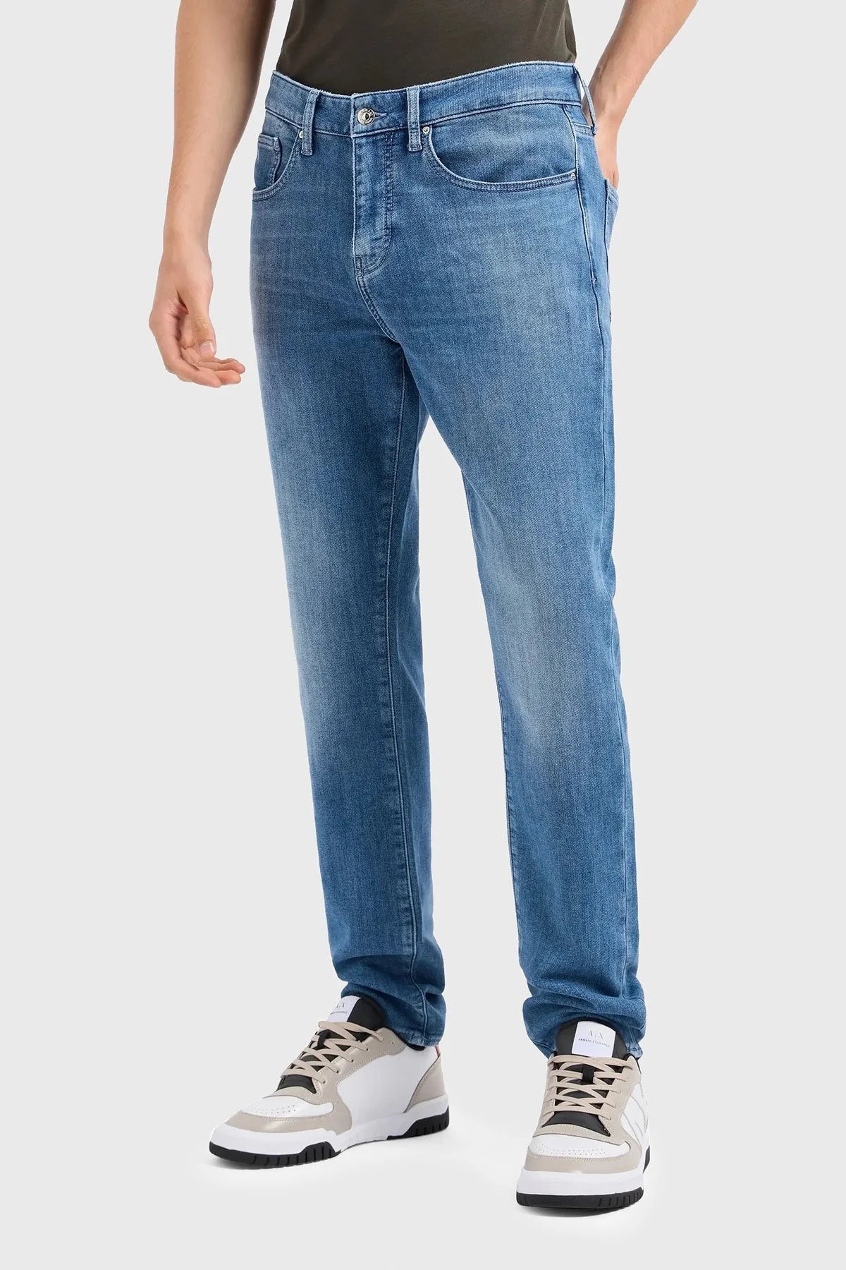 Armani Exchange Pamuklu Skinny Fit Jeans Erkek Kot Pantolon 6DZJ14 Z1TTZ 25EV MAVİ - 1
