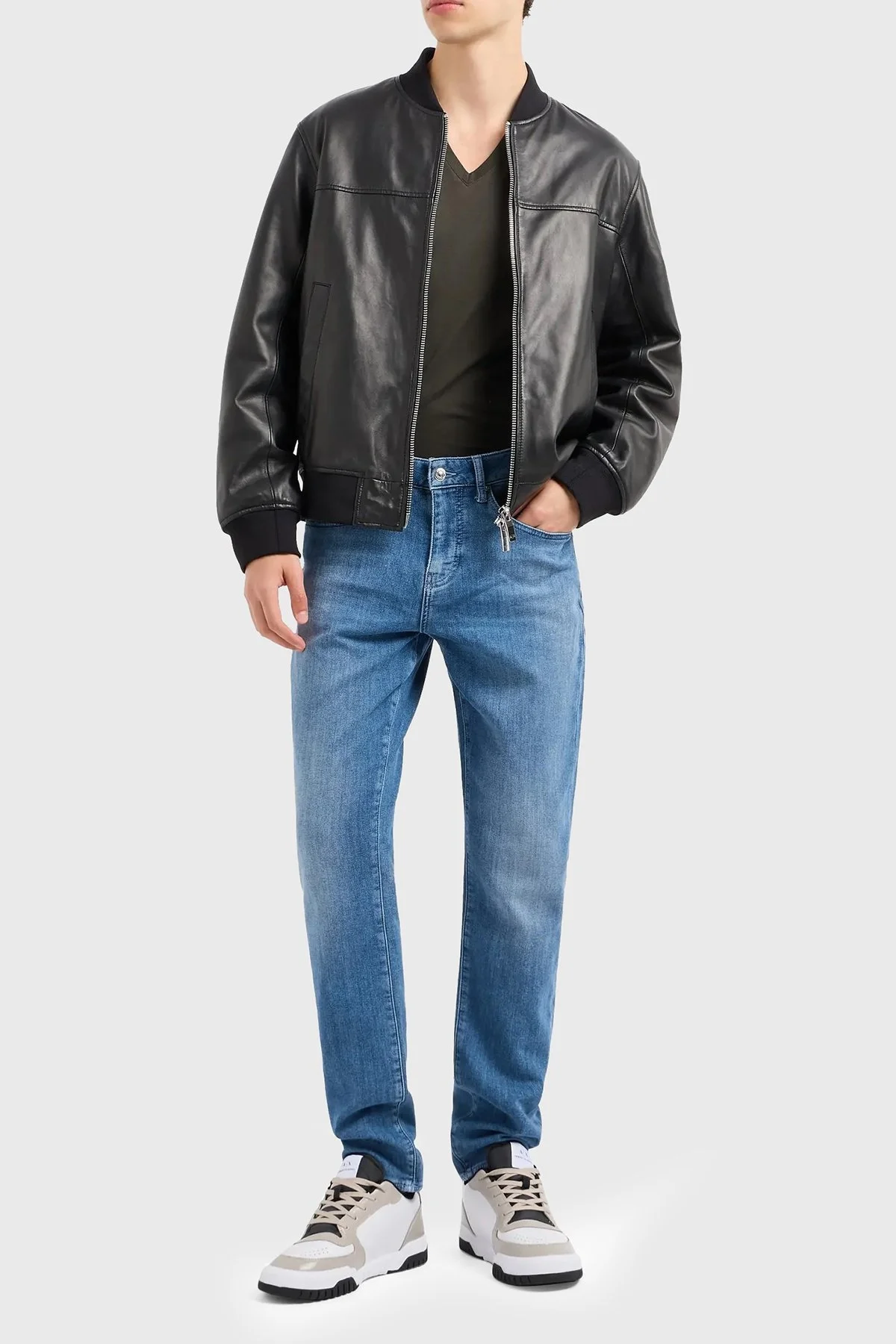 Armani Exchange Pamuklu Skinny Fit Jeans Erkek Kot Pantolon 6DZJ14 Z1TTZ 25EV MAVİ - 3